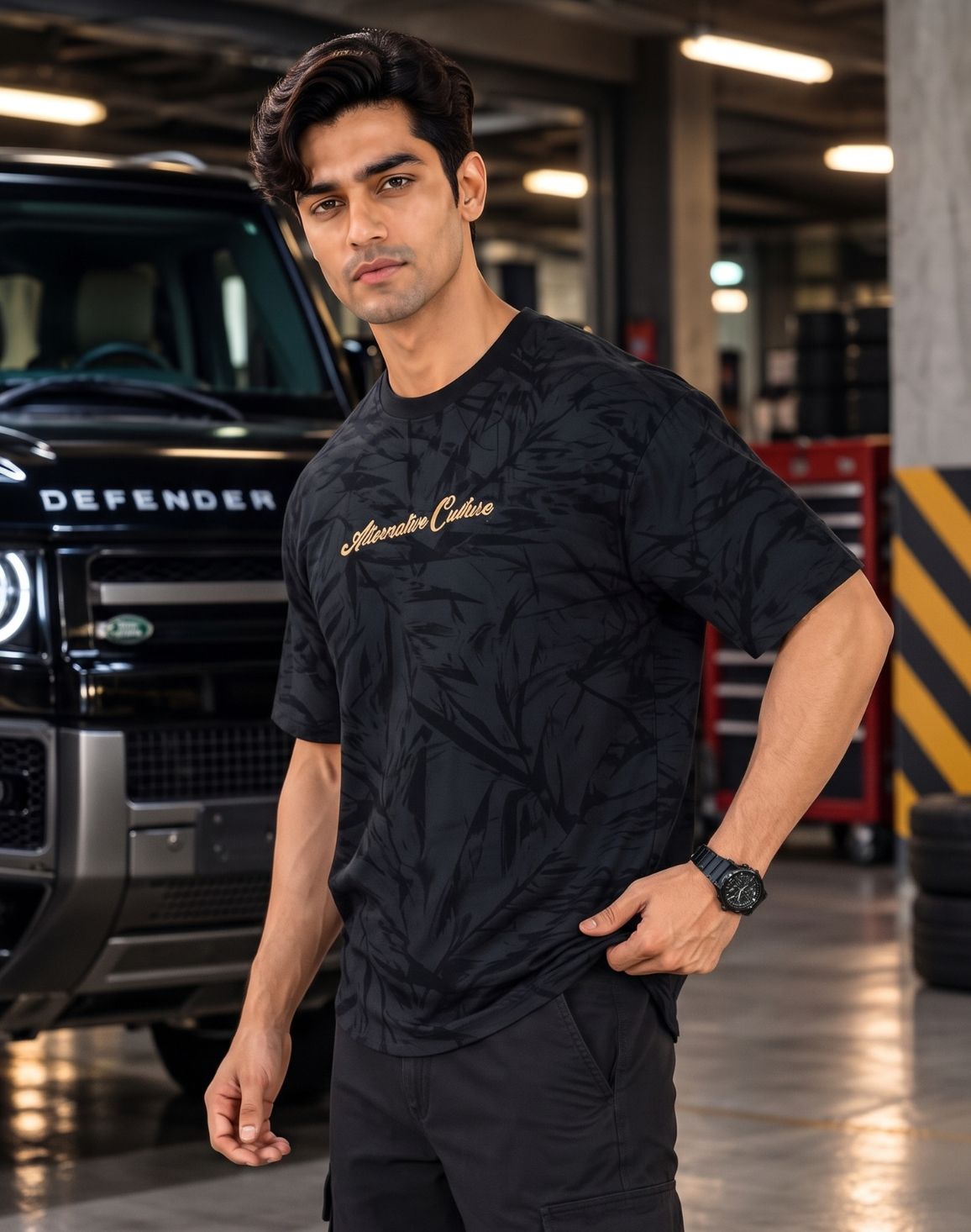 DEEDAT MAVERICK Oversized Tees - Black