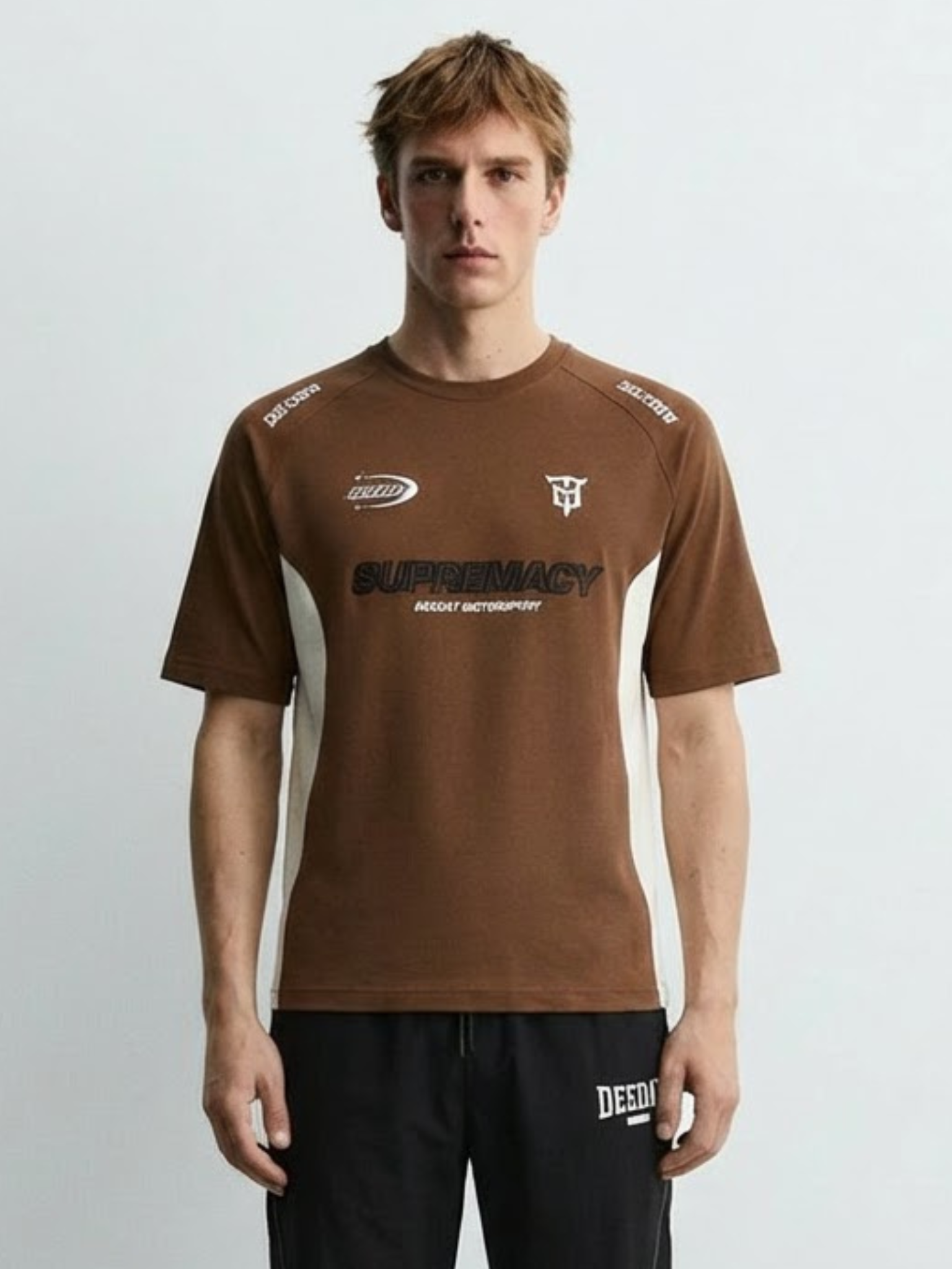 DEEDAT SUPREMACY Walker Oversized Tees - Brown/Beige