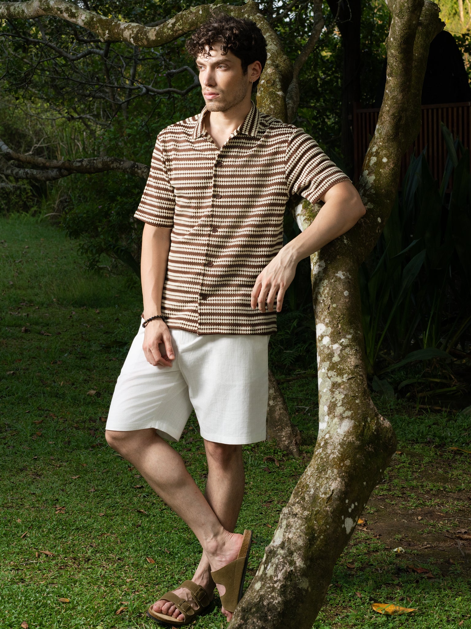 DEEDAT NATURE VERSE Regular Fit Casual Shirt - Beige/Coffee