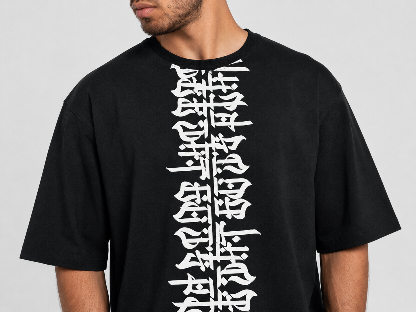 DEEDAT GODS PLAN Oversized Tee - Black