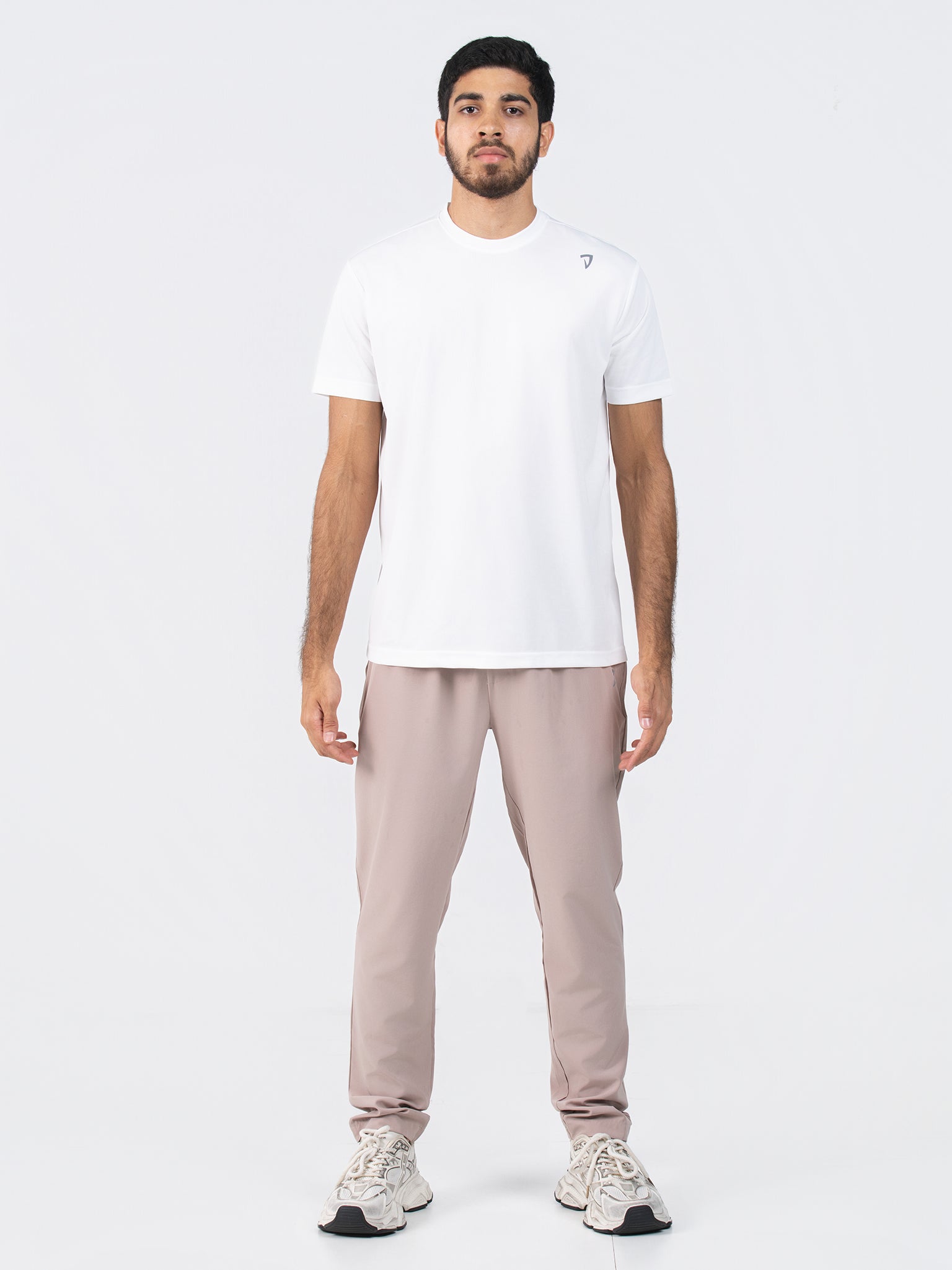 DEEDAT Performance Wear Slim Fit Crew Neck Tees - White