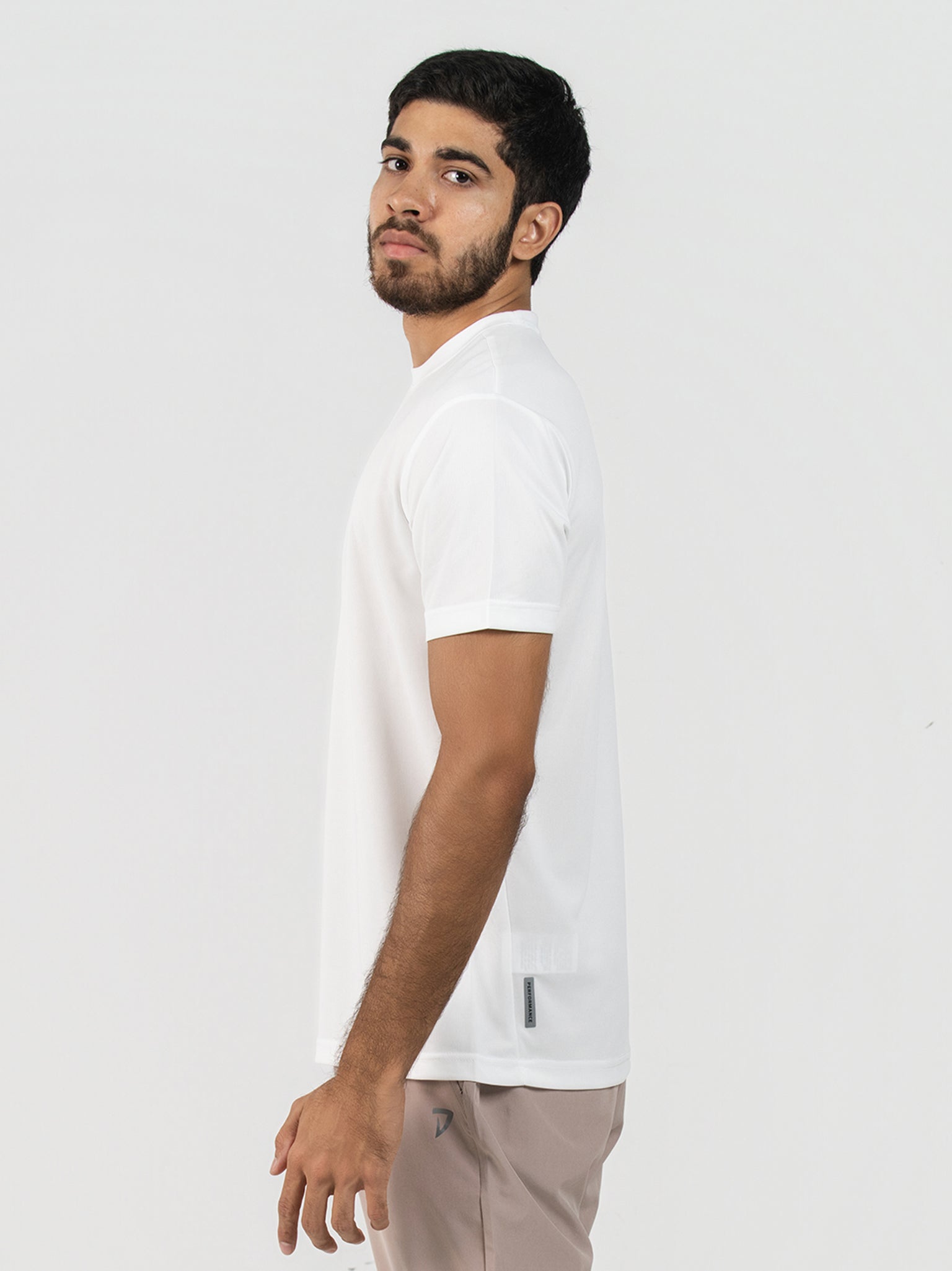 DEEDAT Performance Wear Slim Fit Crew Neck Tees - White