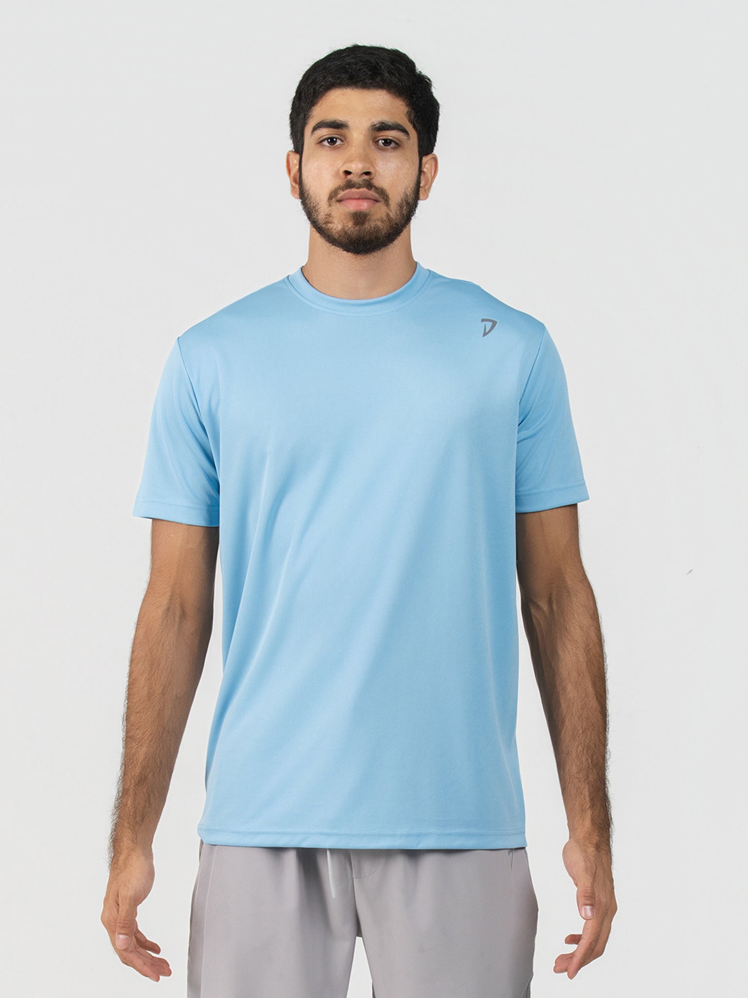 DEEDAT Performance Wear Slim Fit Crew Neck Tees - Sky Blue