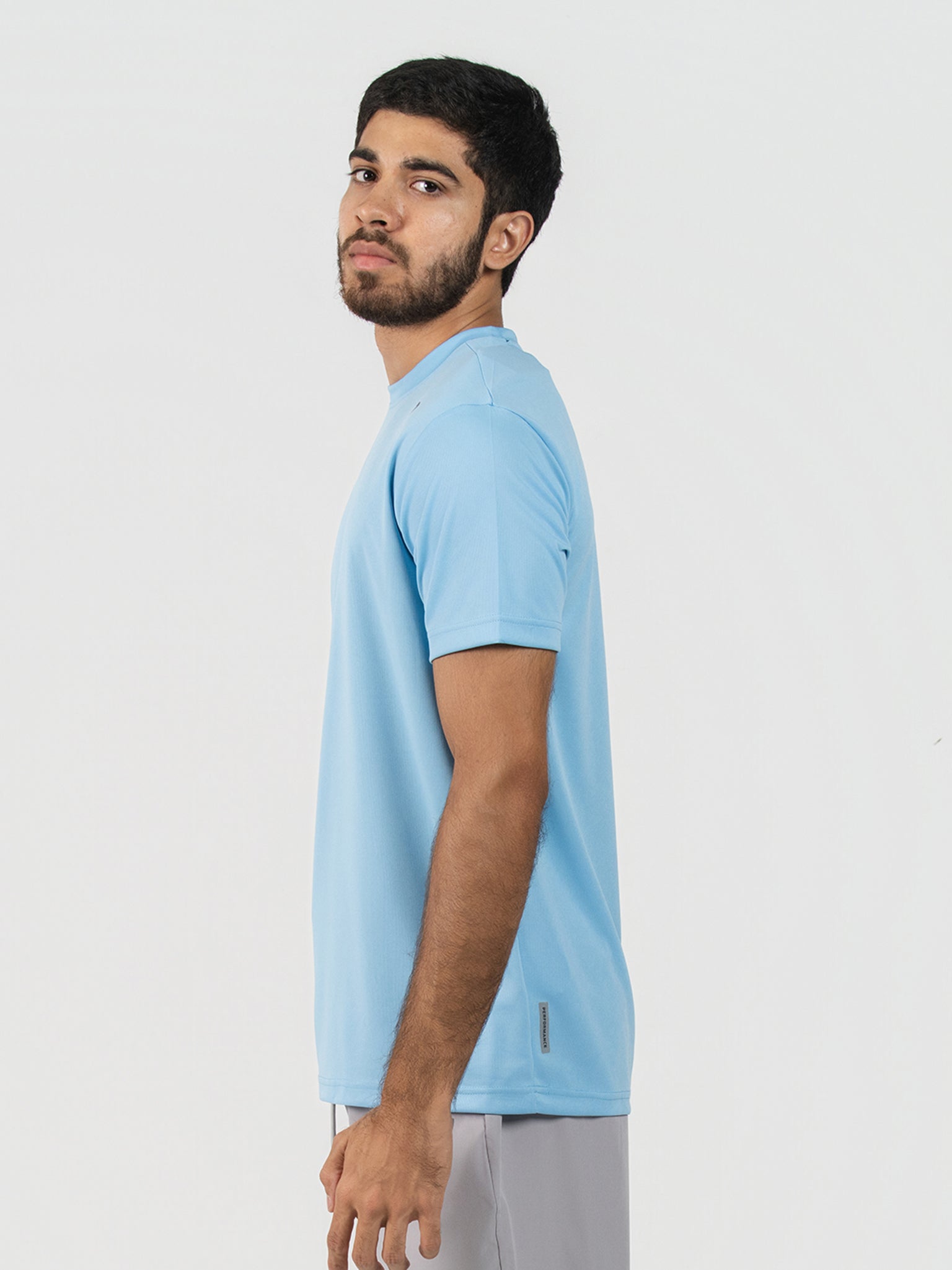 DEEDAT Performance Wear Slim Fit Crew Neck Tees - Sky Blue
