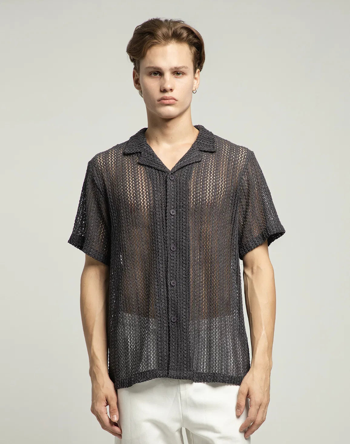 DEEDAT NATURE VERSE Men's Regular Fit Casual Shirt - Black