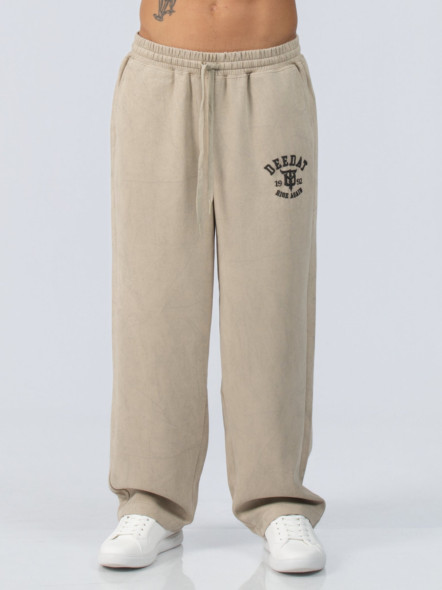 DEEDAT Standard Hem Oversized Bottom - Beige