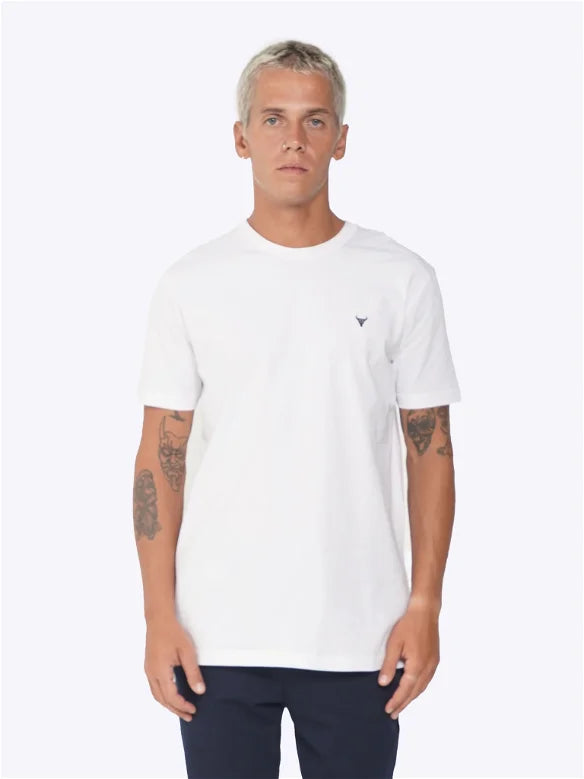 DEEDAT Bull Head Crew Neck Tee - White