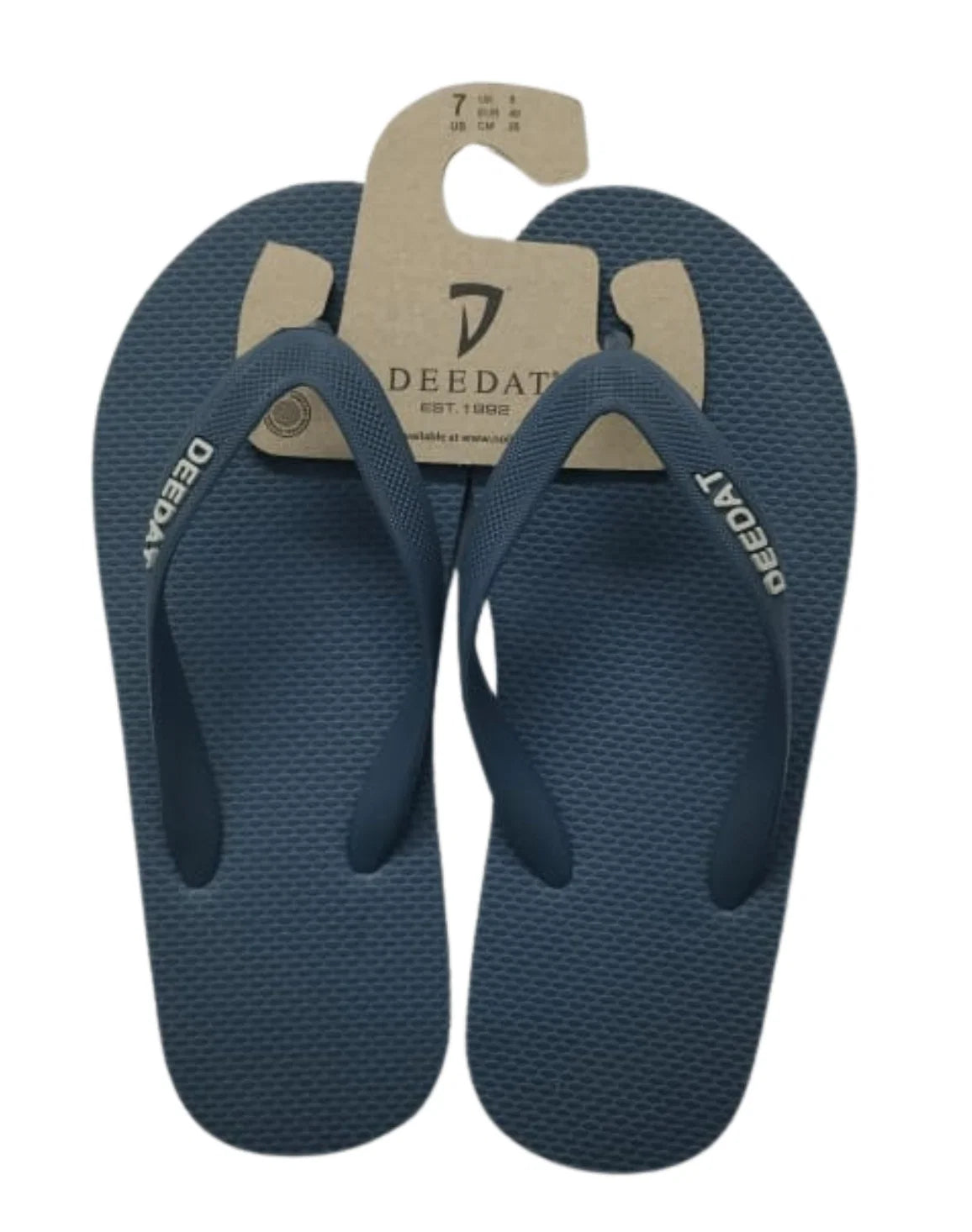 DEEDAT Men's V-Strap Flip Flops - Navy Blue