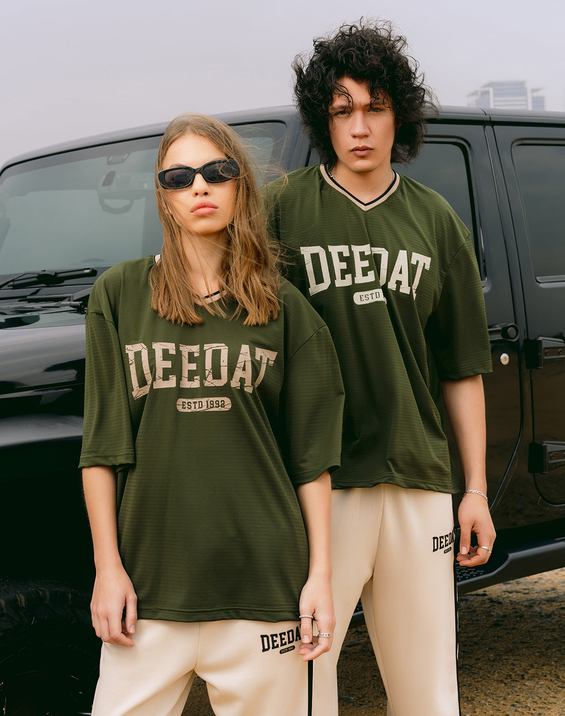 DEEDAT VARSITY Oversized Tee - Green