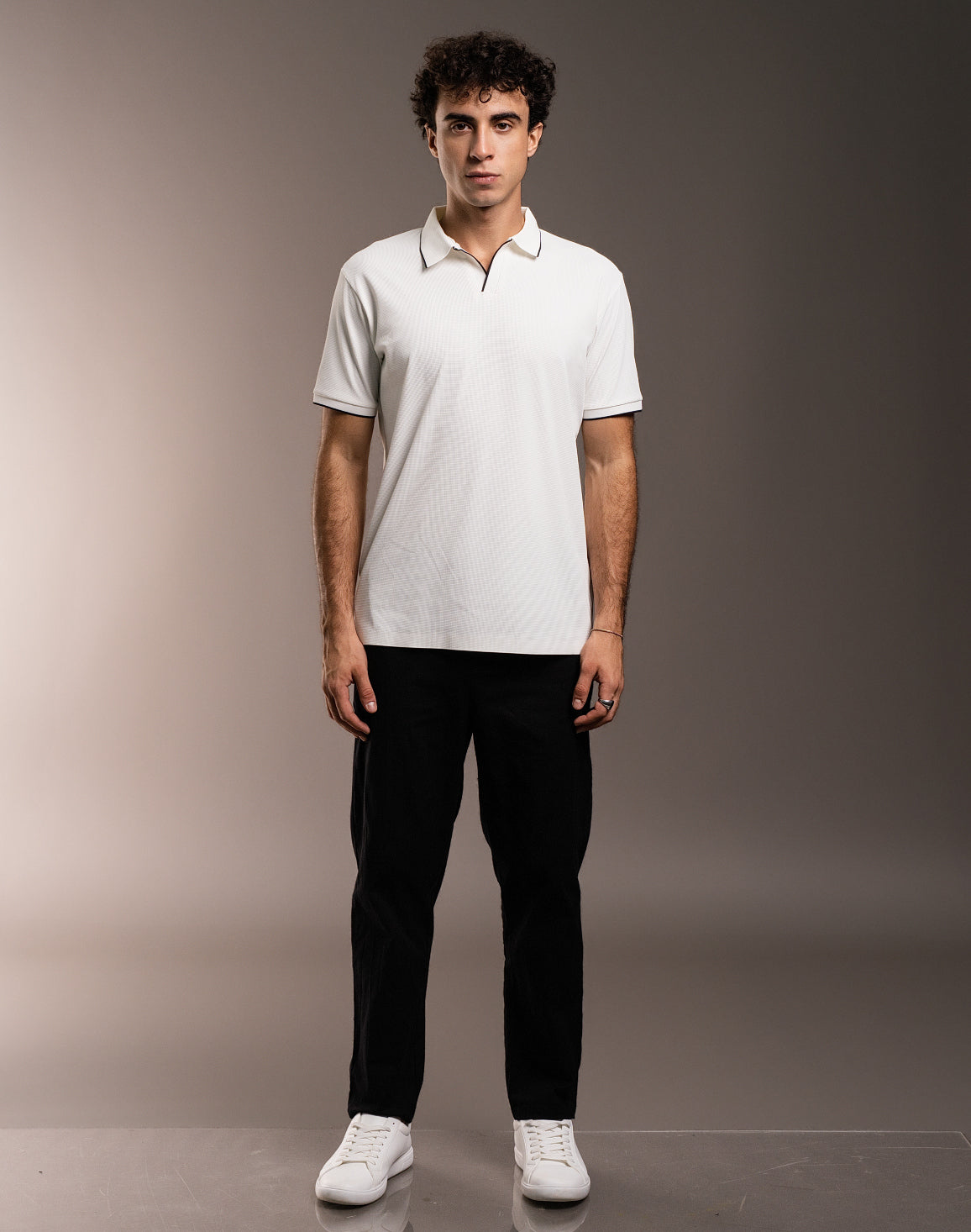 DEEDAT Regular Fit Casual Pant - Black