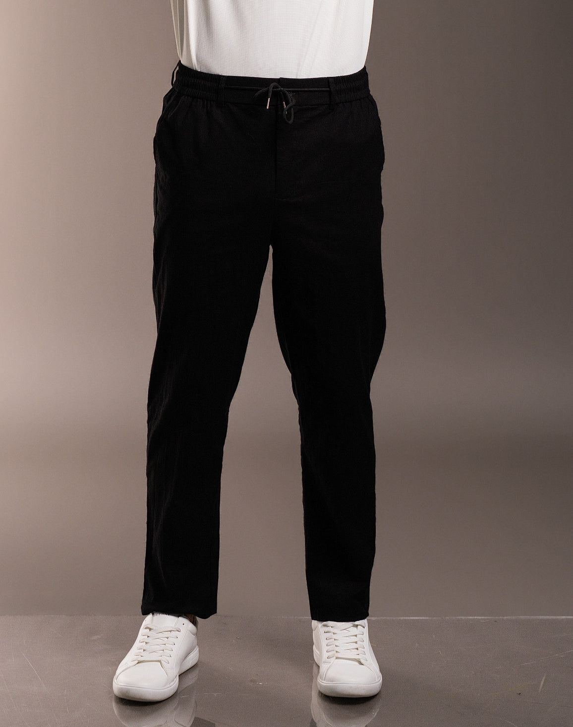 DEEDAT Regular Fit Casual Pant - Black