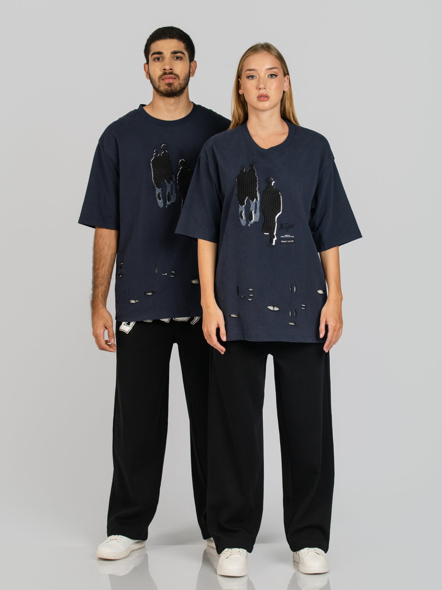 DEEDAT DEETOPIA WALKER Oversized Tees - Navy