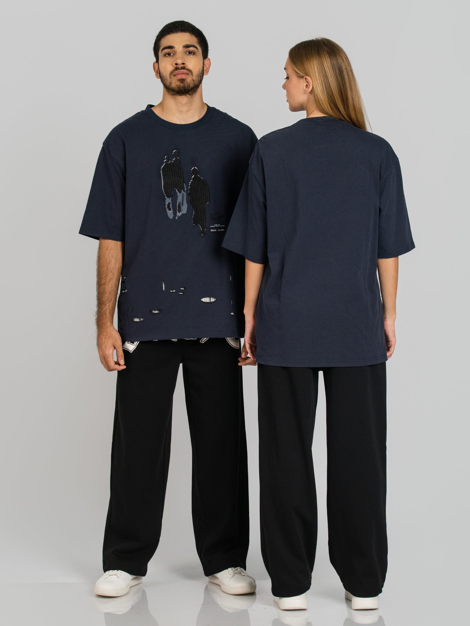 DEEDAT DEETOPIA WALKER Oversized Tees - Navy