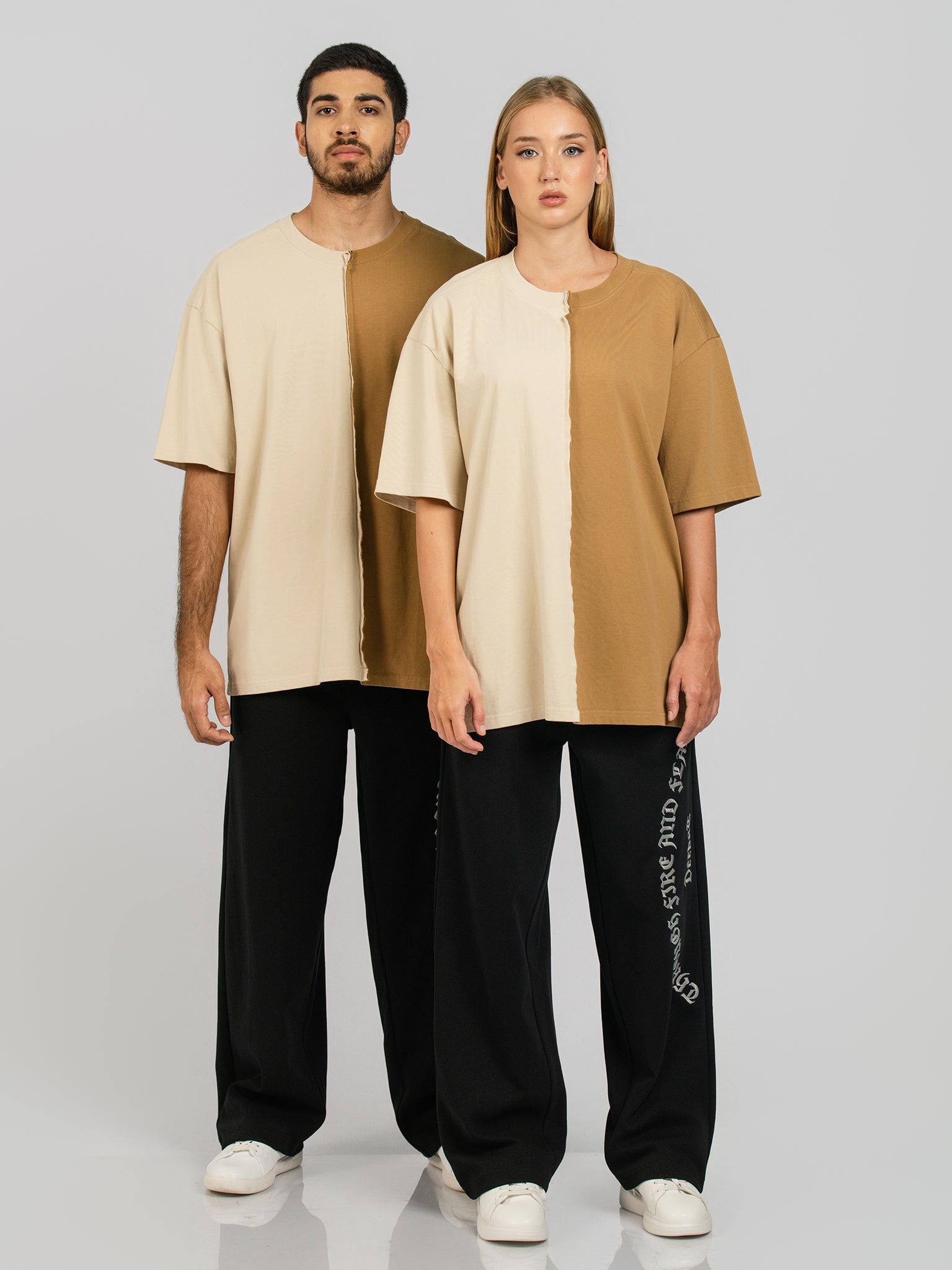 DEEDAT DEETOPIA MAVERIC Oversized Tees - Beige