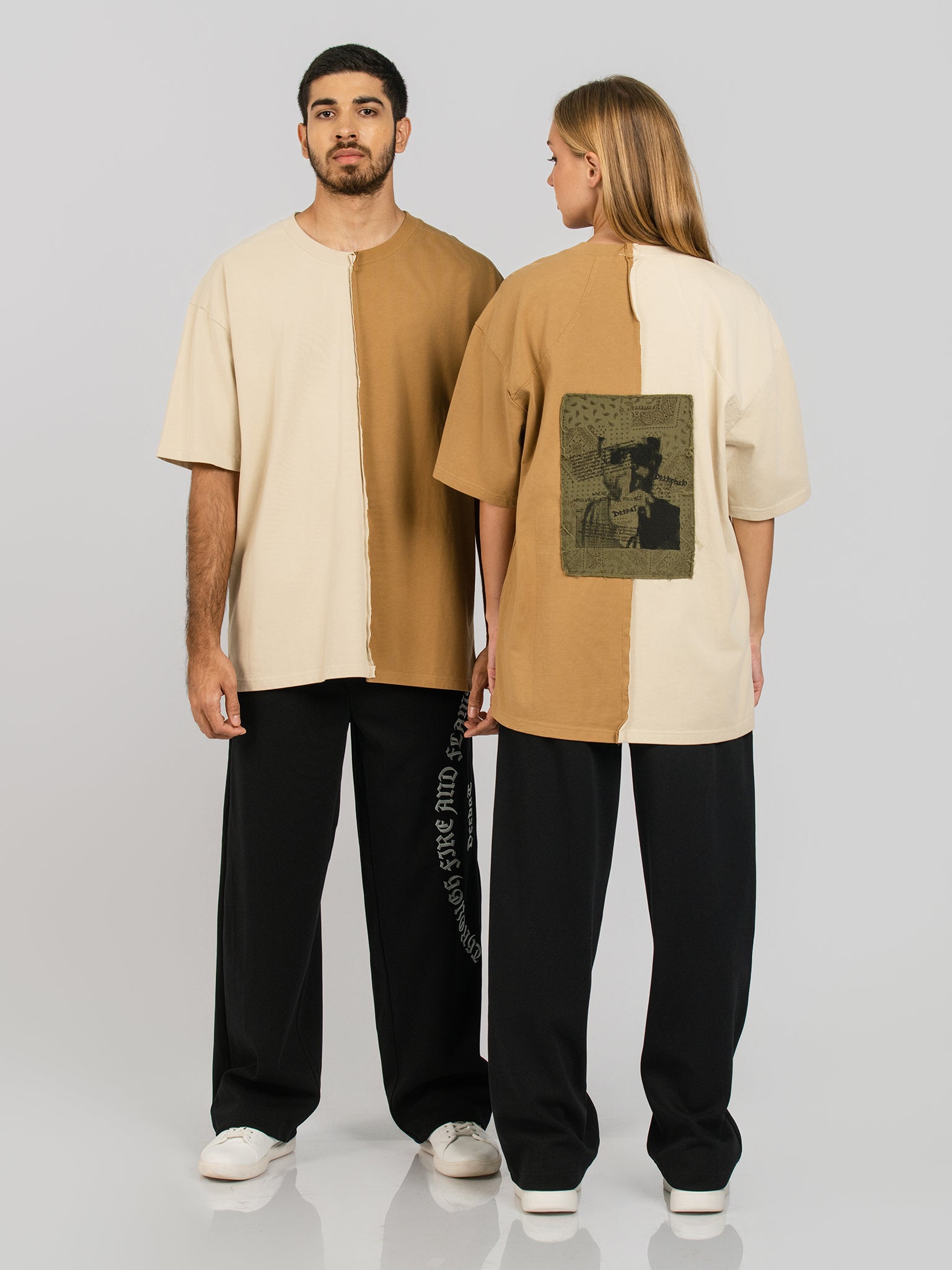 DEEDAT DEETOPIA MAVERIC Oversized Tees - Beige