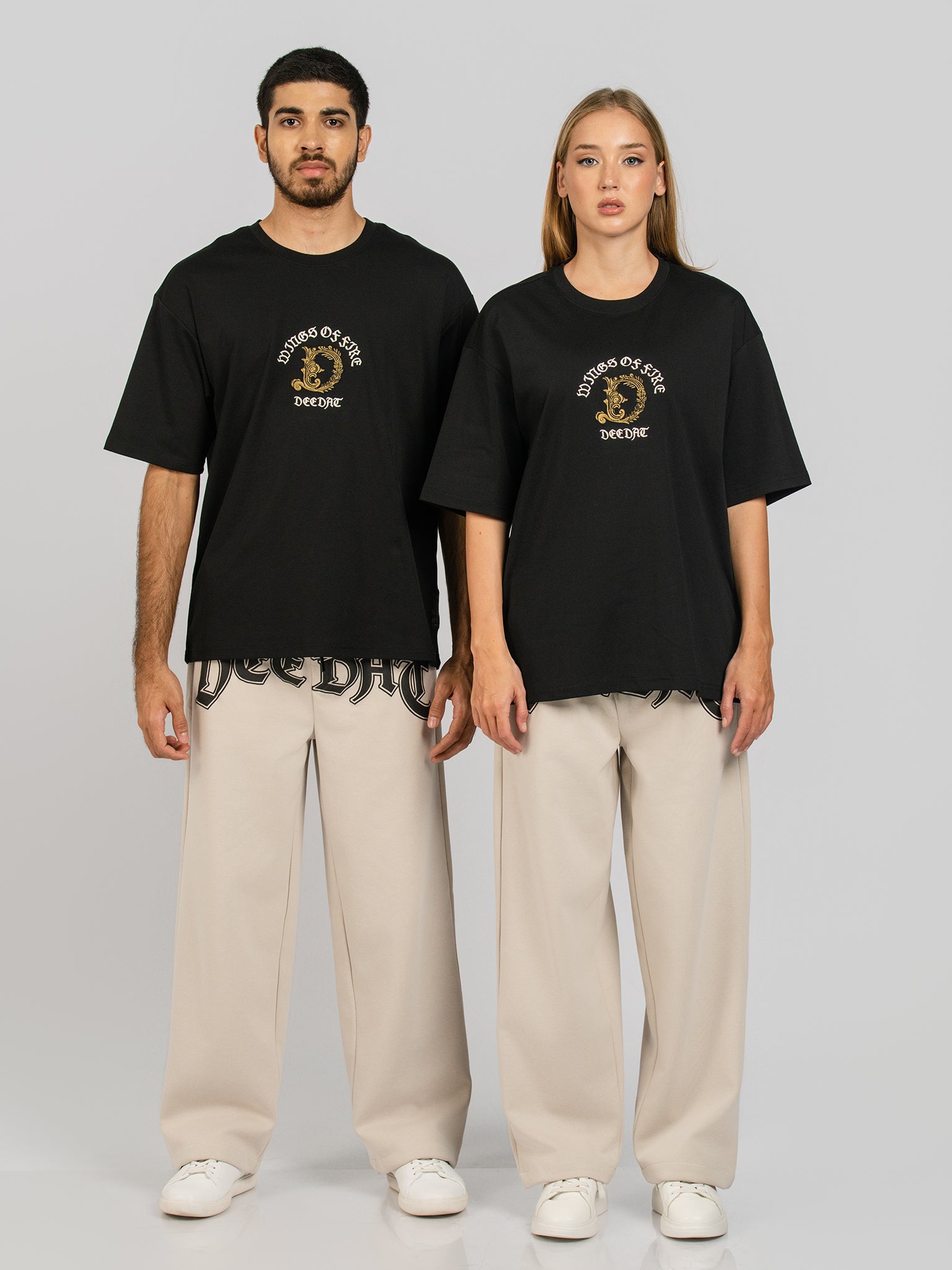 DEEDAT WINGS OF FIRE MAVERIC Oversized Tees - Black