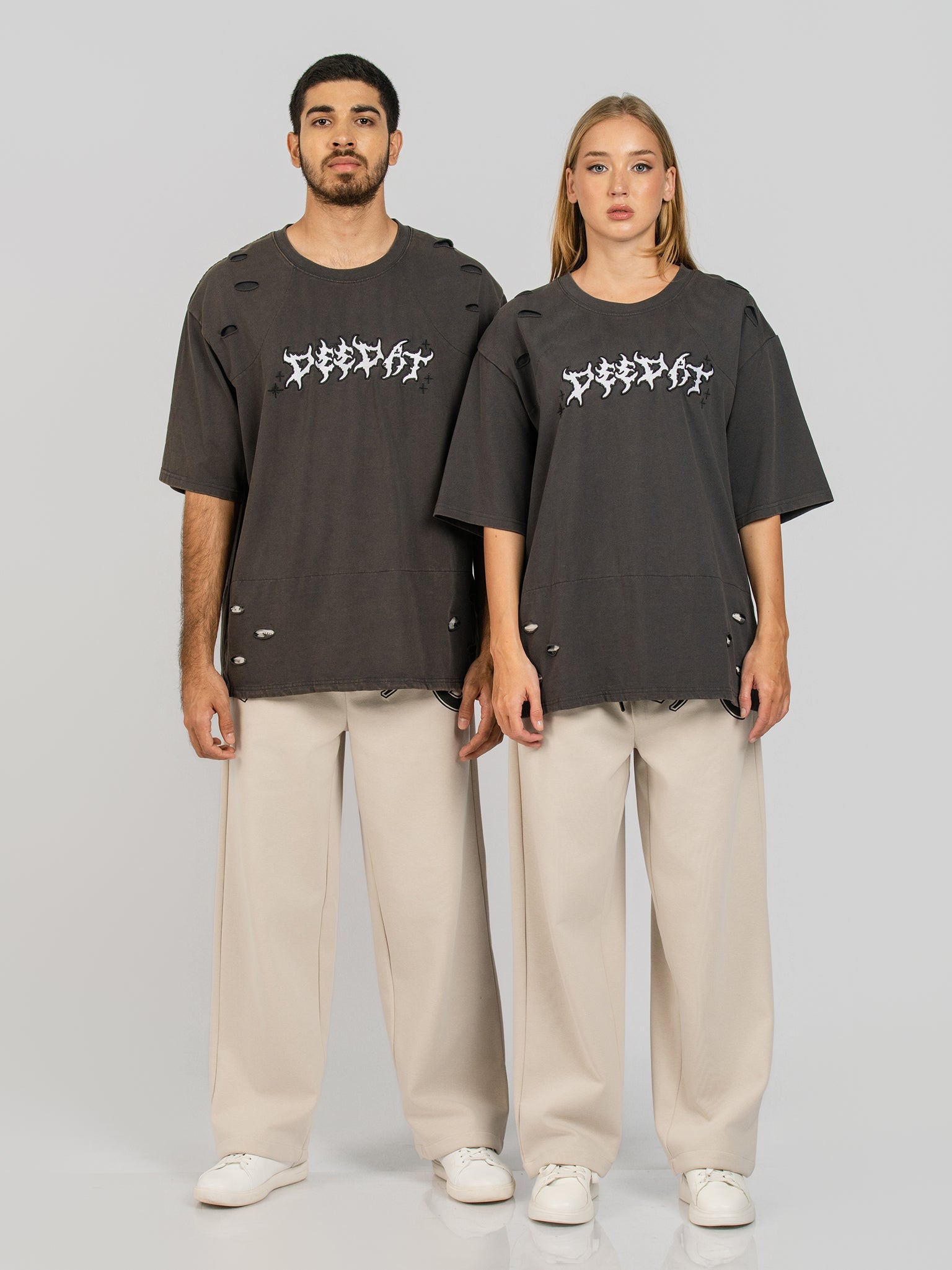 DEEDAT DEETOPIA WALKER Oversized Tees - Dark Grey