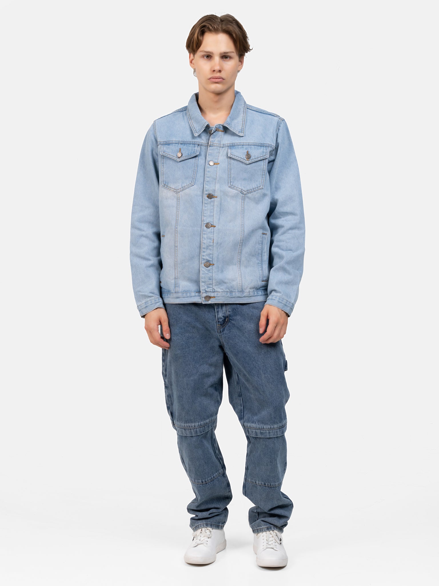 DEEDAT Slim Fit Long Sleeve Jacket - Light Blue