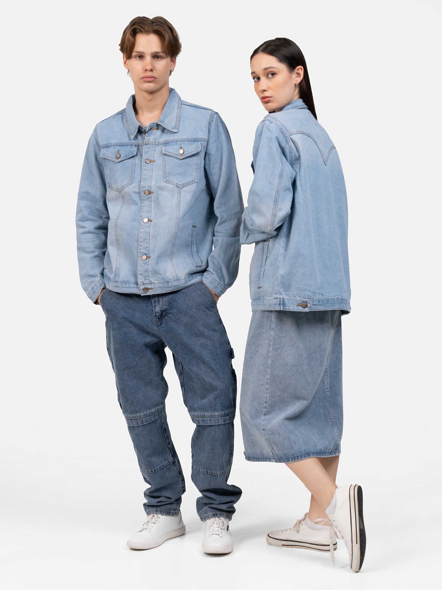DEEDAT Slim Fit Long Sleeve Jacket - Light Blue