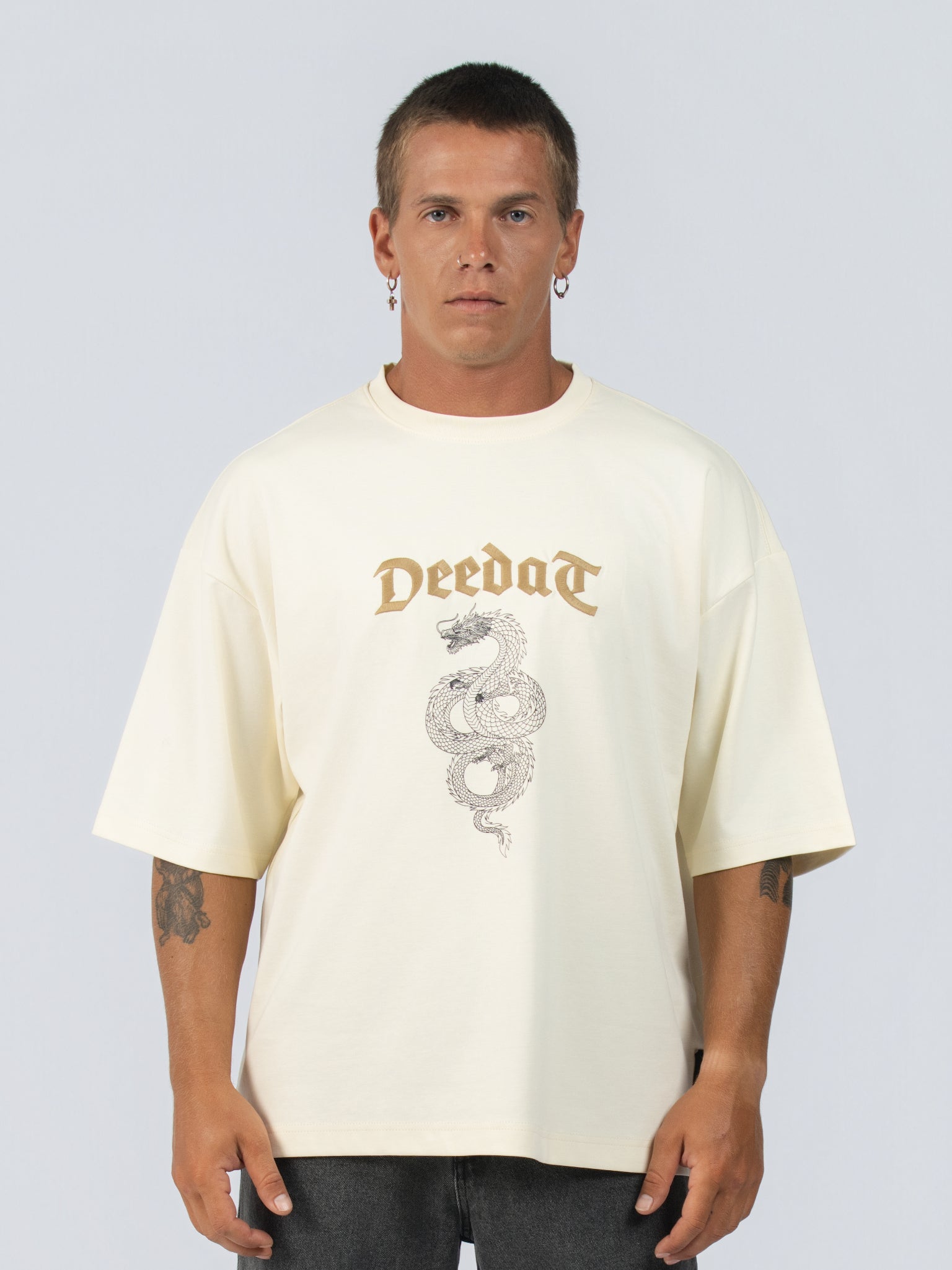 DEEDAT WINGS OF FIRE Oversized Tee - White