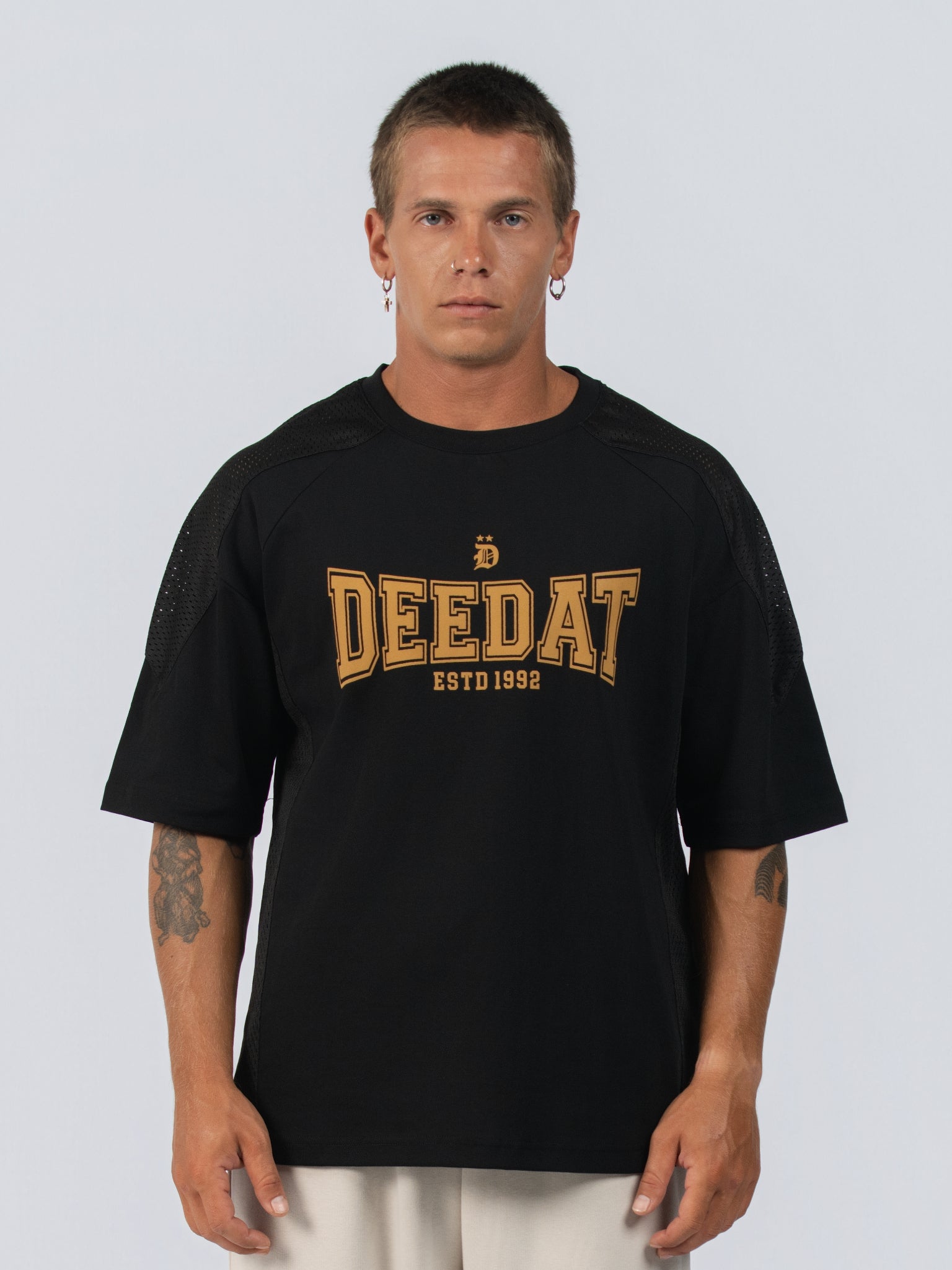 DEEDAT MNML WRLD Oversized Tee Shirt - Black