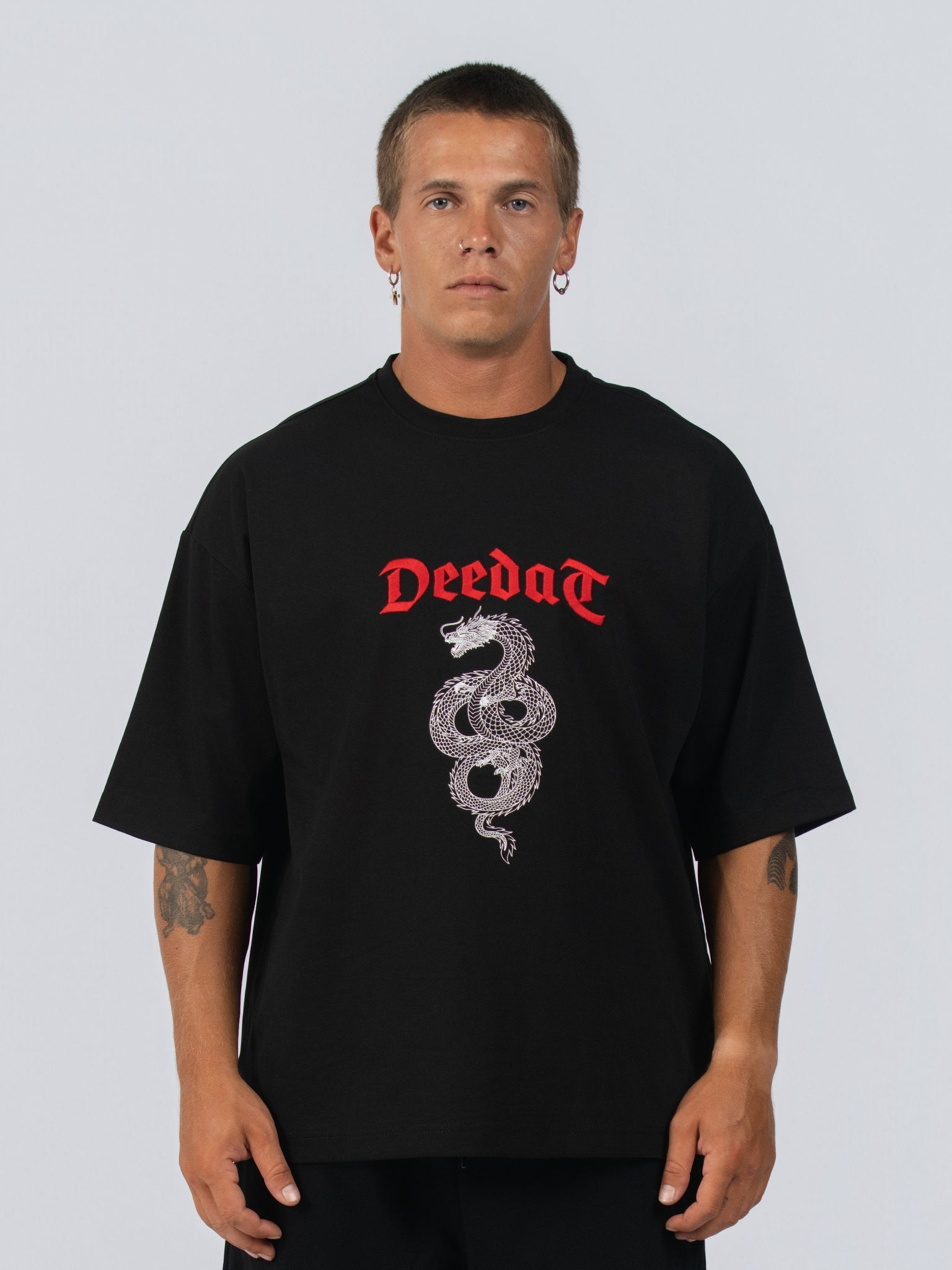 DEEDAT WINGS OF FIRE Oversized Tee - Black