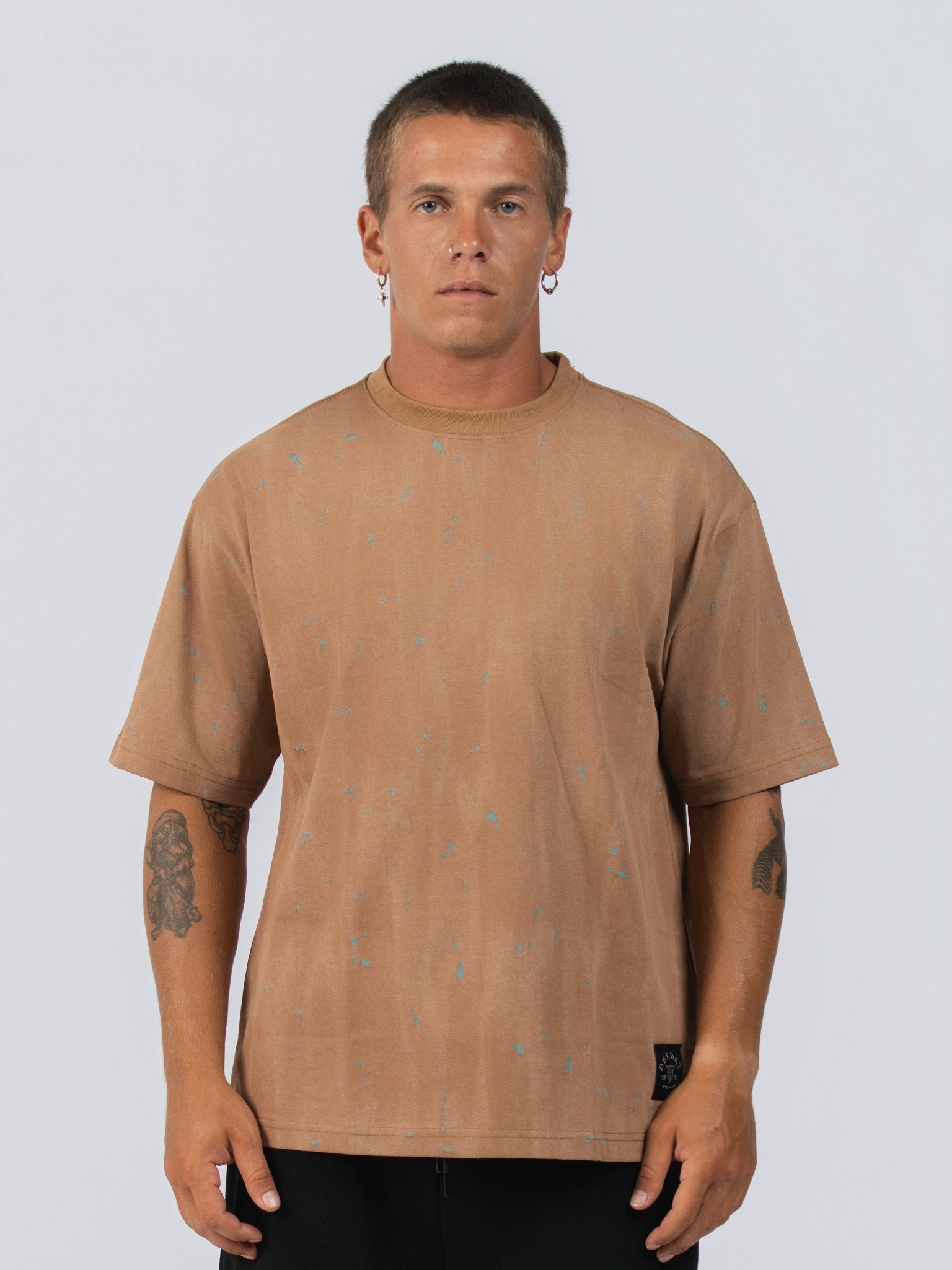 DEEDAT MAVERIC Oversized Tees - Brown/Green