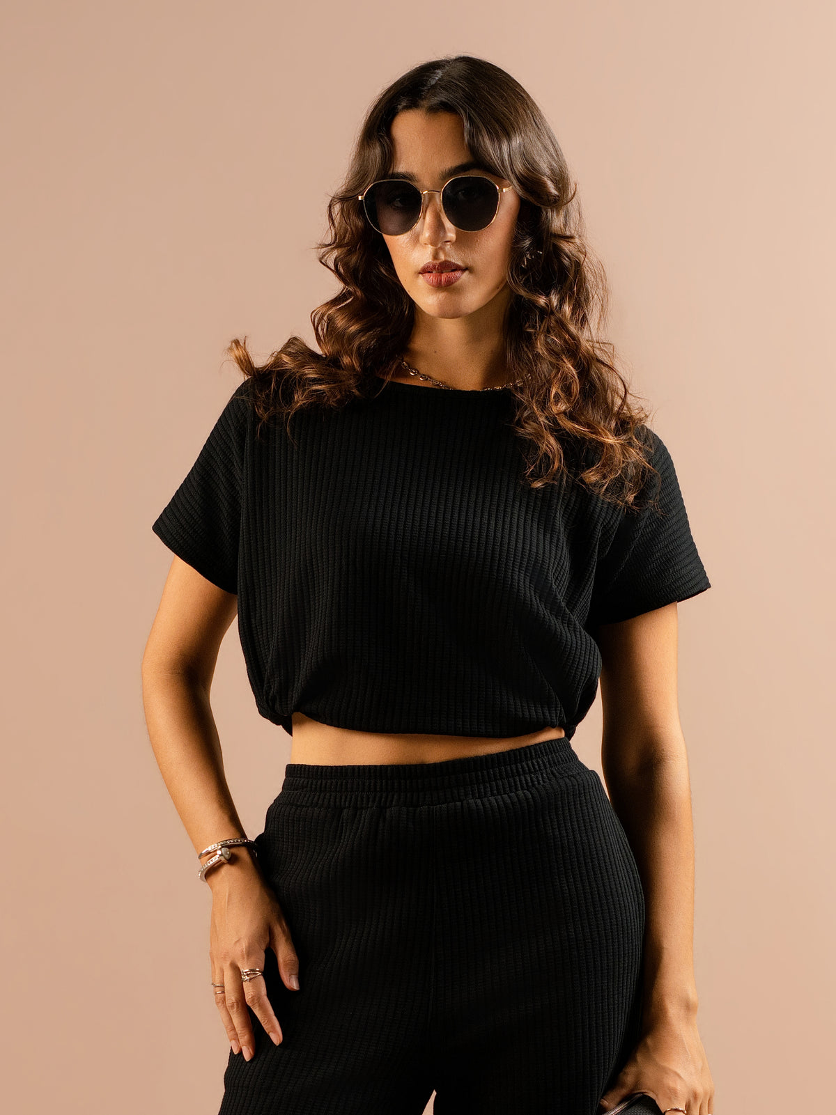 DEEDAT Women's Crew Neck Tees - Black
