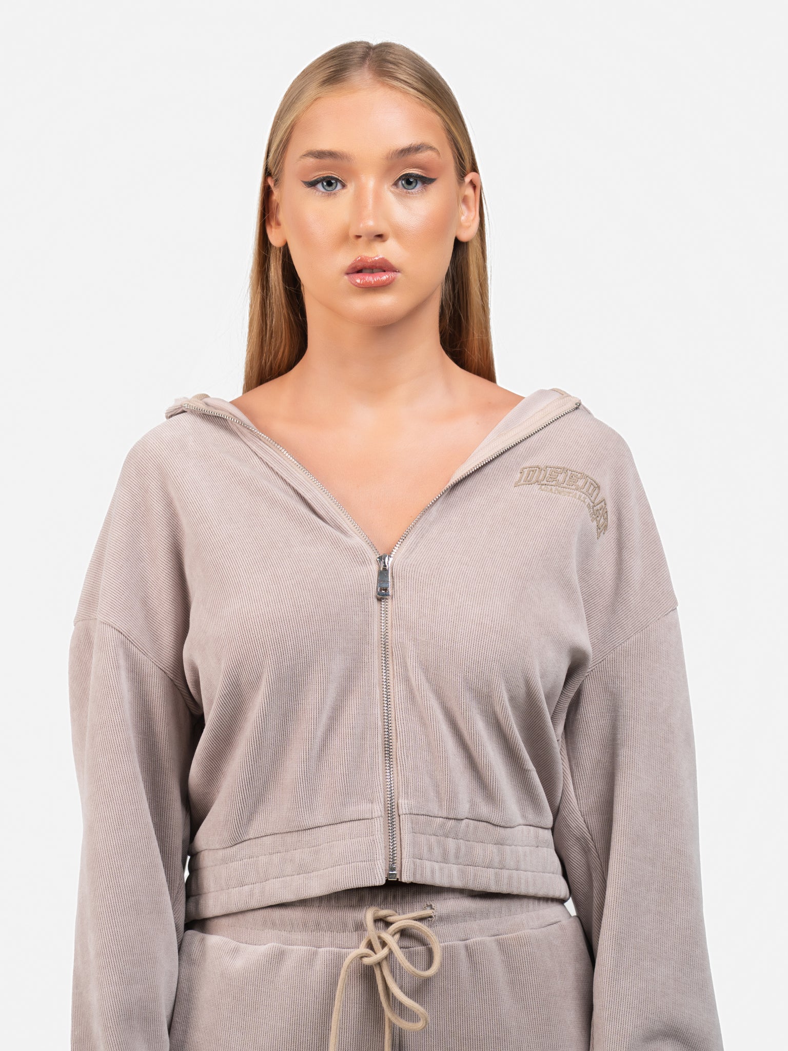DEEDAT SICKO MODE Long Sleeve Hooded Jacket - Beige