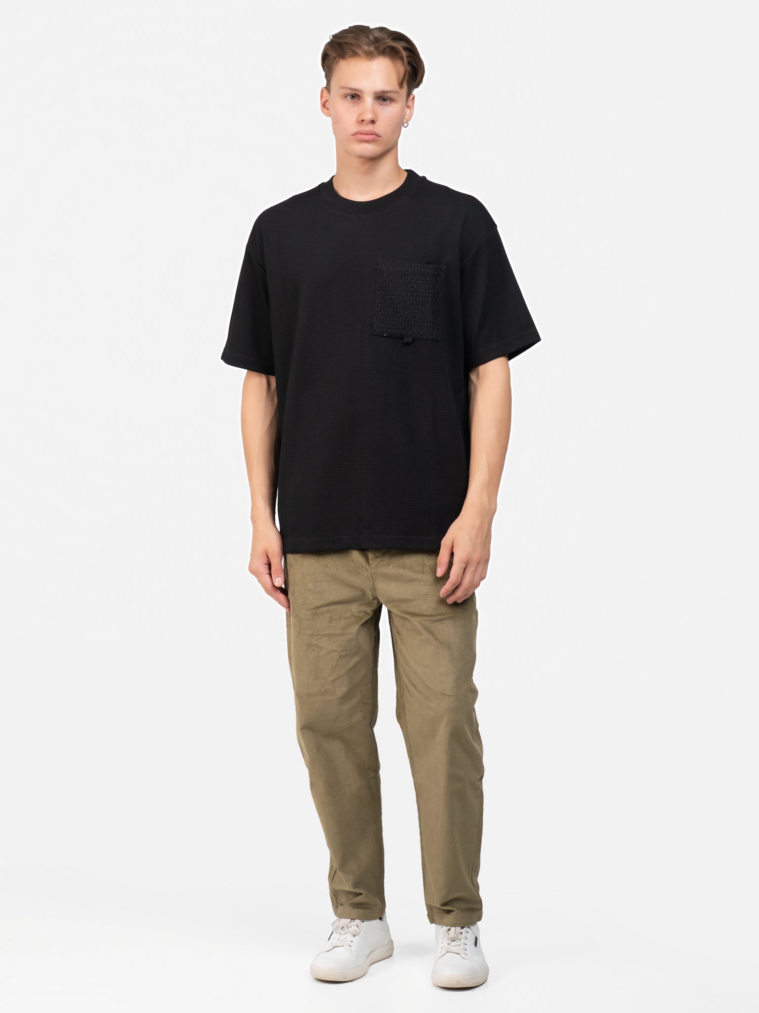 DEEDAT Regular Fit Short Sleeve Tees - Black