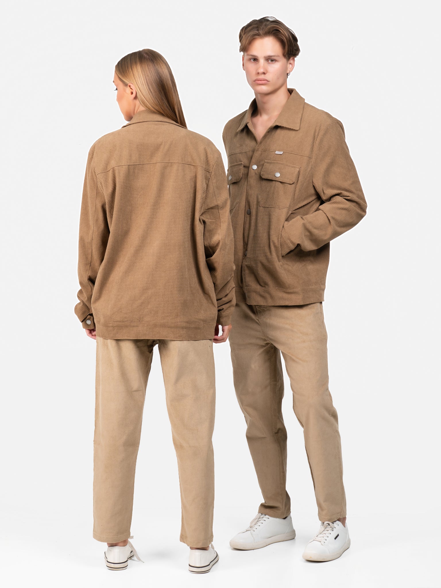 DEEDAT Slim Fit Long Sleeve Jacket - Khaki