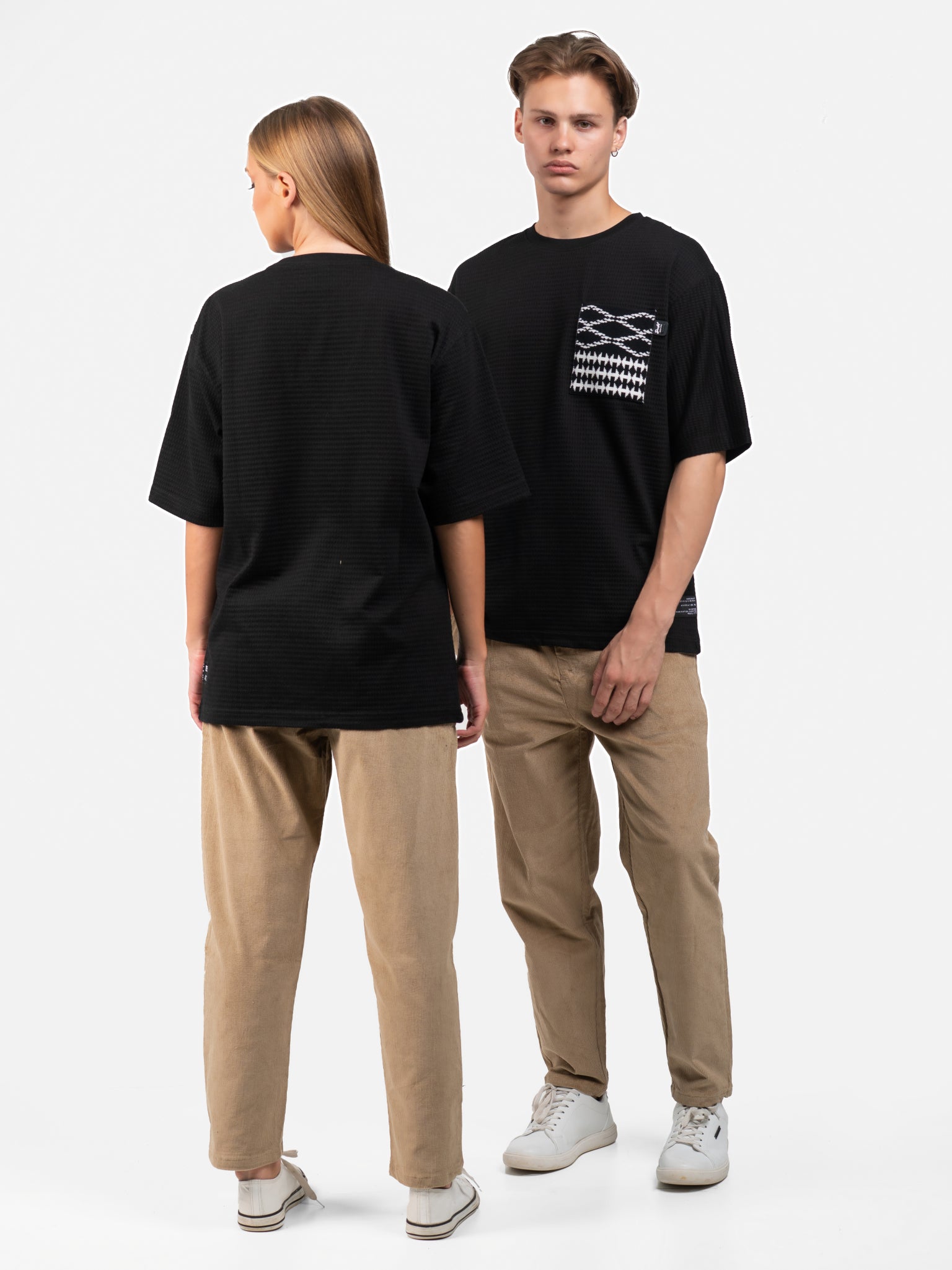 DEEDAT Oversize Short Sleeve Tees - Black