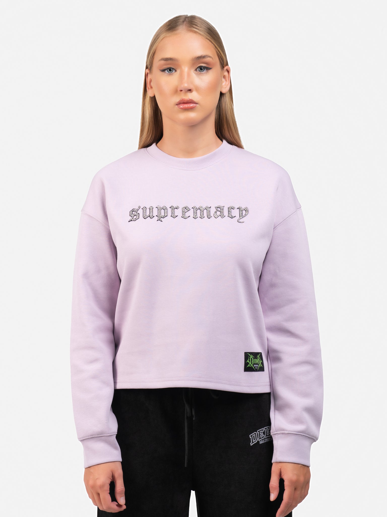 DEEDAT SICKO MODE Crew Neck Long Sleeve Tee - Purple