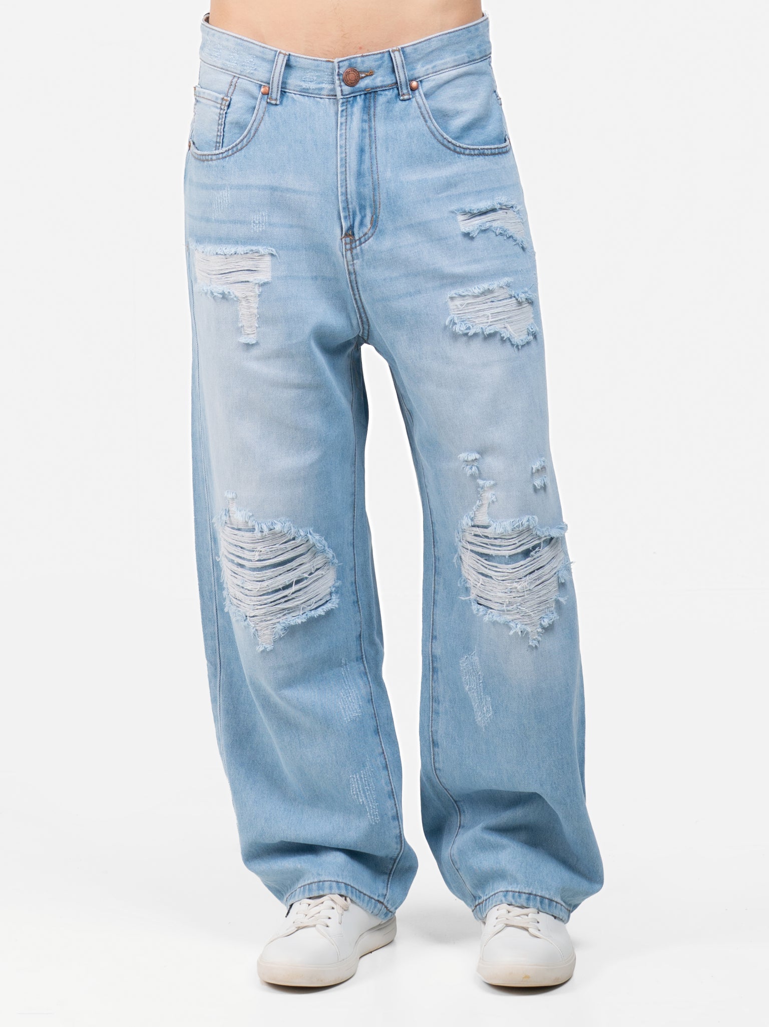 DEEDAT Oversize Jeans - Light Blue