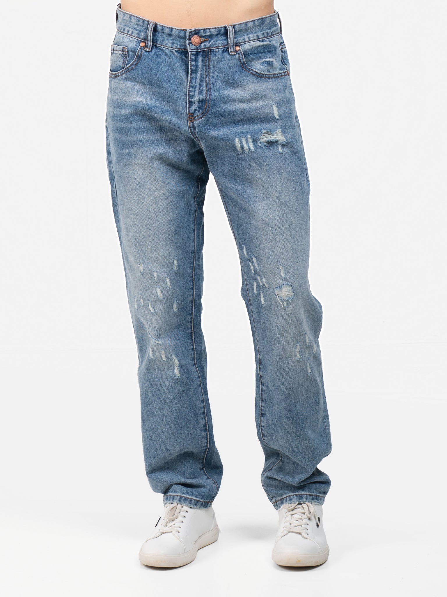 DEEDAT Tapered Fit Jeans - Light Blue