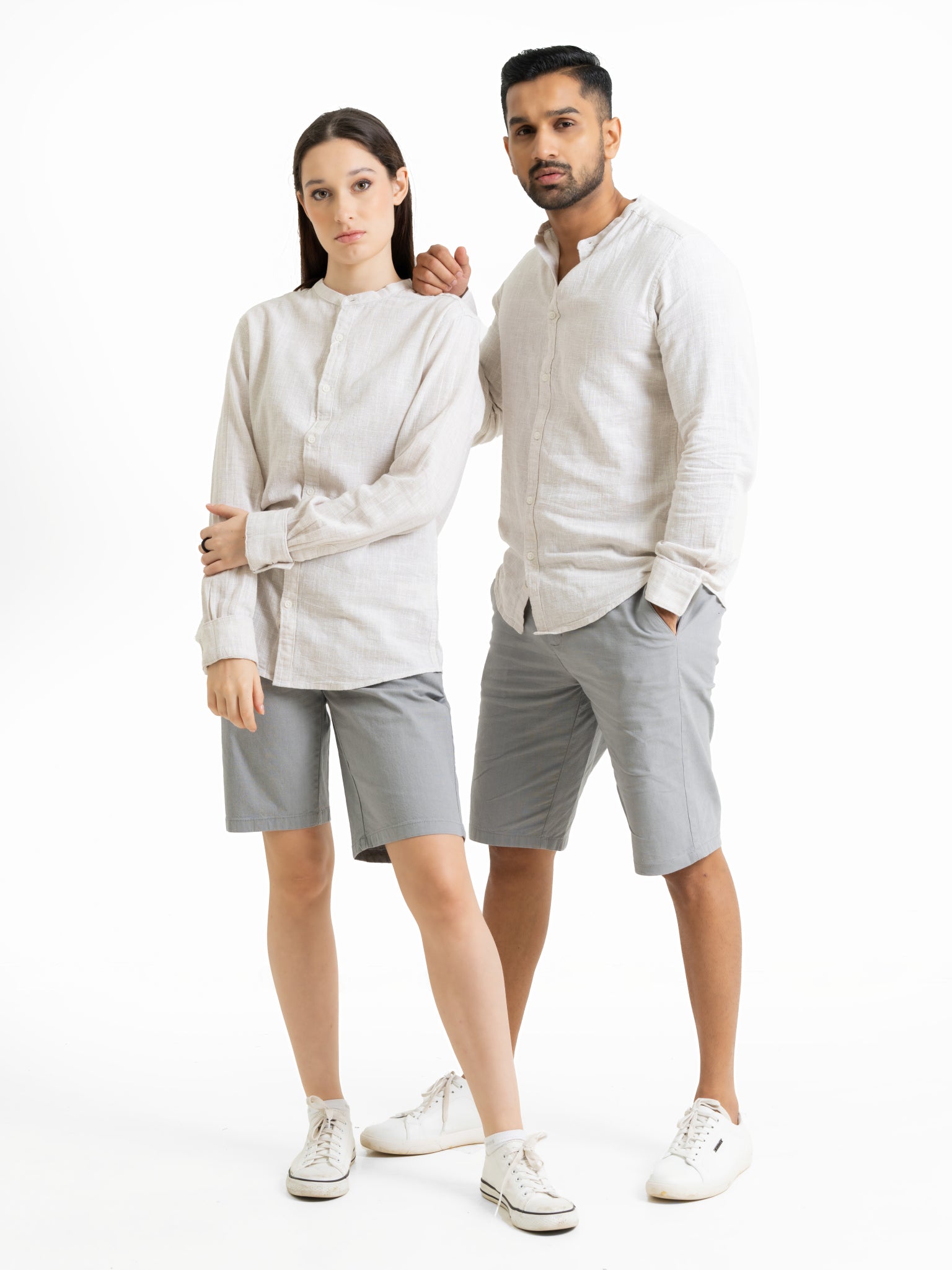 DEEDAT TUSCAN HUES Regular Fit Long Sleeve Casual Shirt - Beige