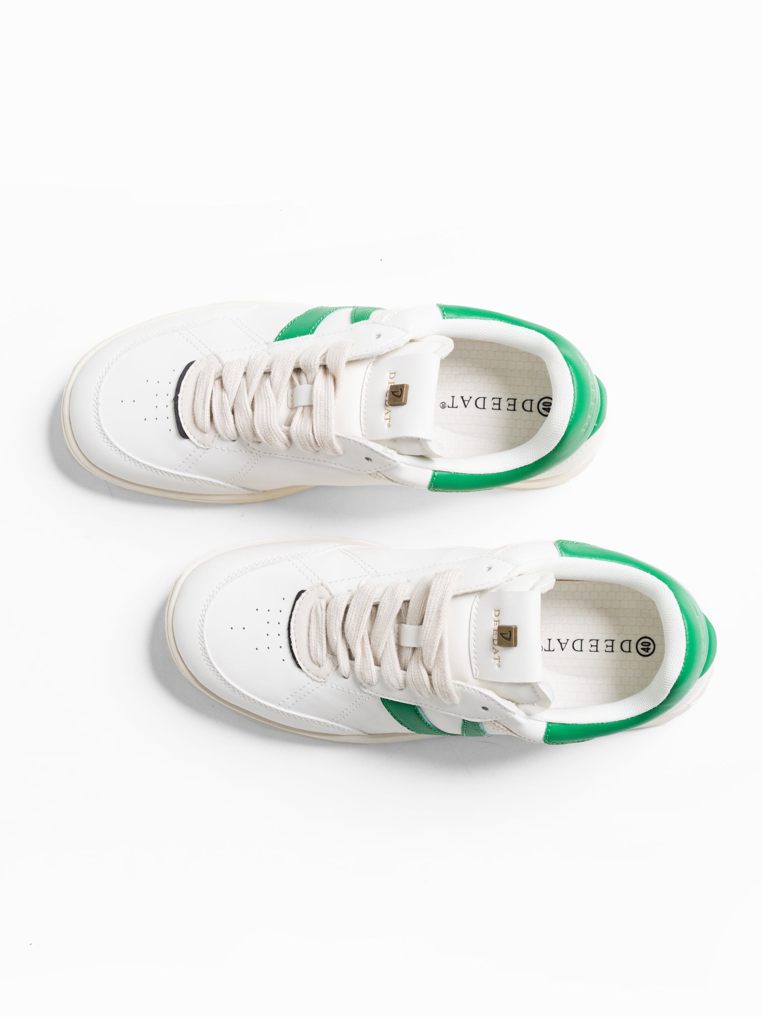 DEEDAT Casual Sneakers - White & Green
