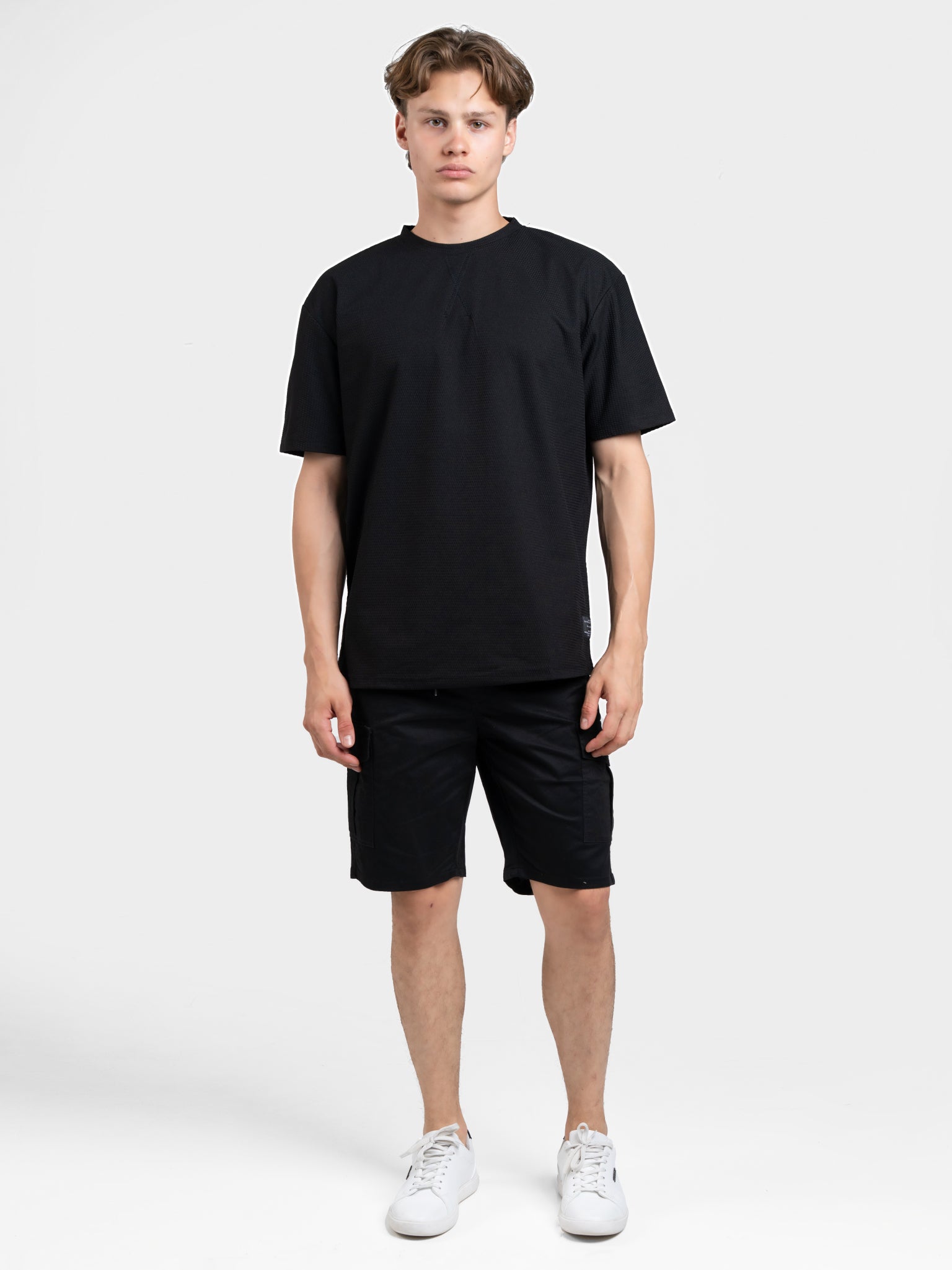 DEEDAT Regular Fit Cargo Short - Black