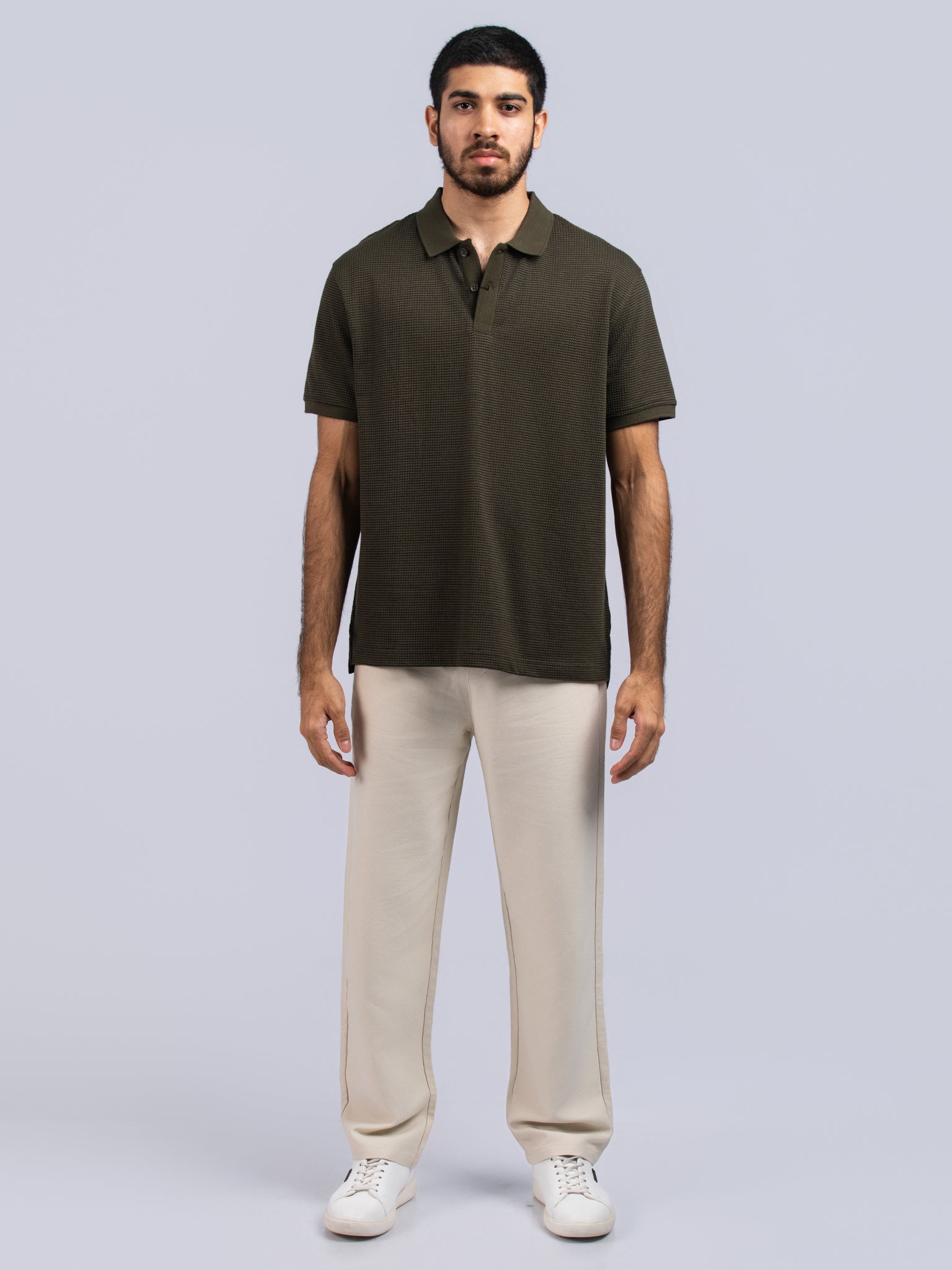 DEEDAT Polo Regular Fit Tees - Olive