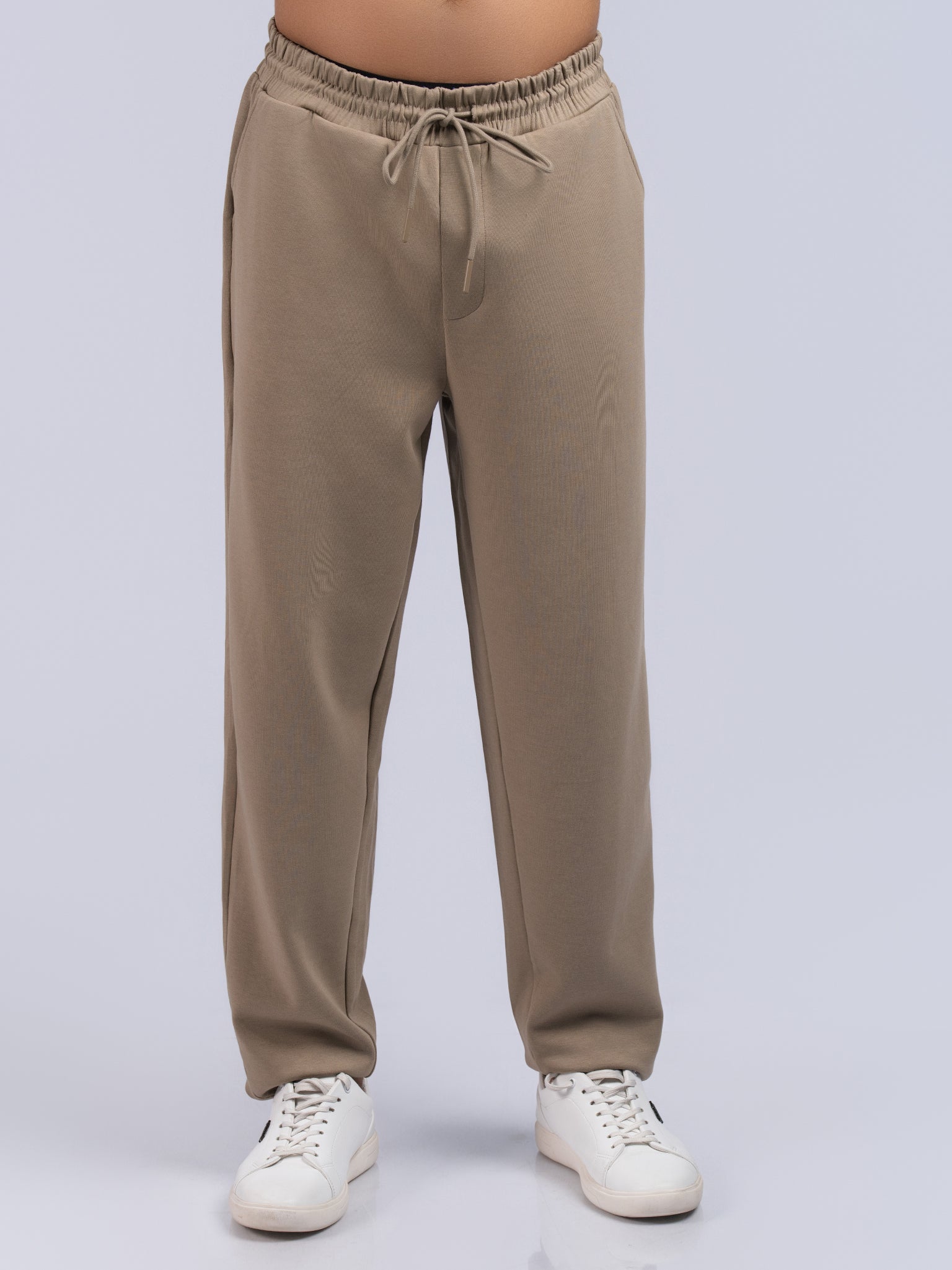 DEEDAT Standard Hem Jogger Fit Bottom - Beige
