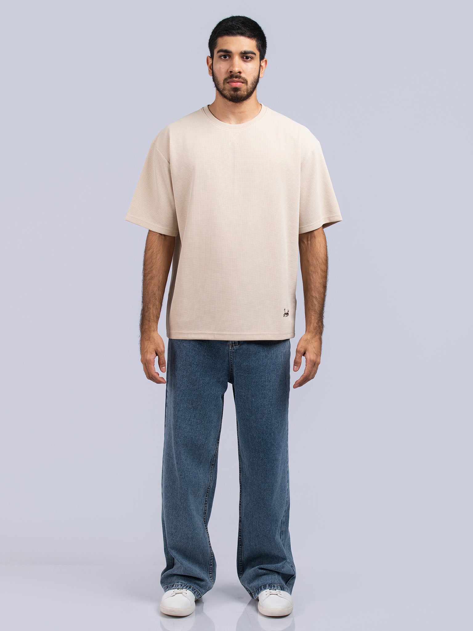 DEEDAT MAVERICK Oversized Tees - Beige