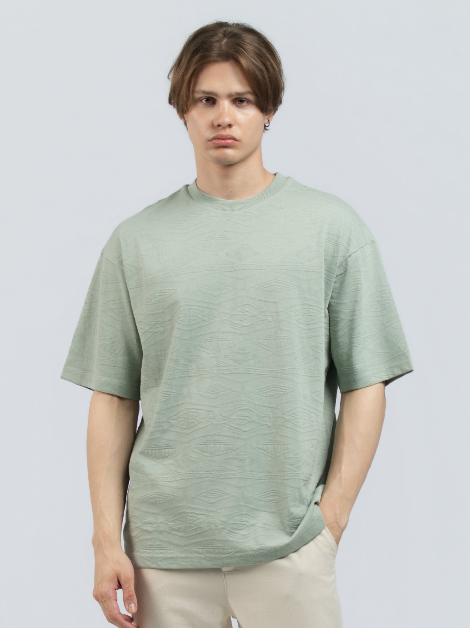 DEEDAT OVERSIZED Crew Neck Tees - Sea Green