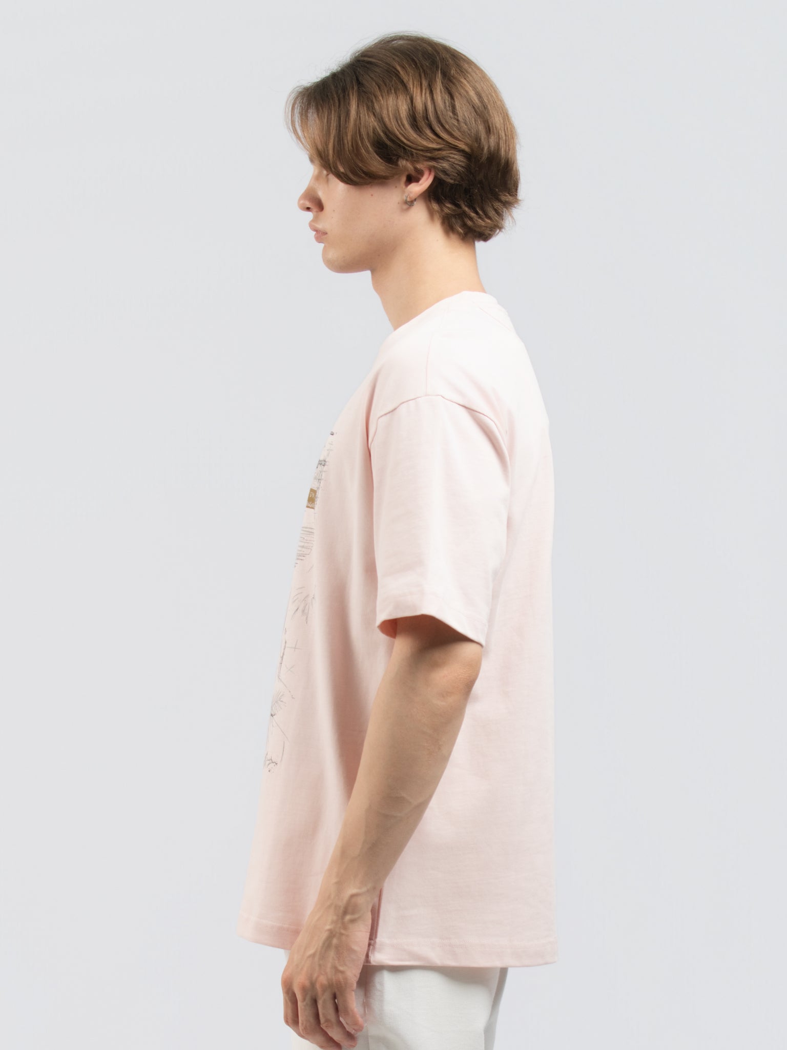 DEEDAT CHRONICLES MAVERICK Oversized Tees - Light Pink