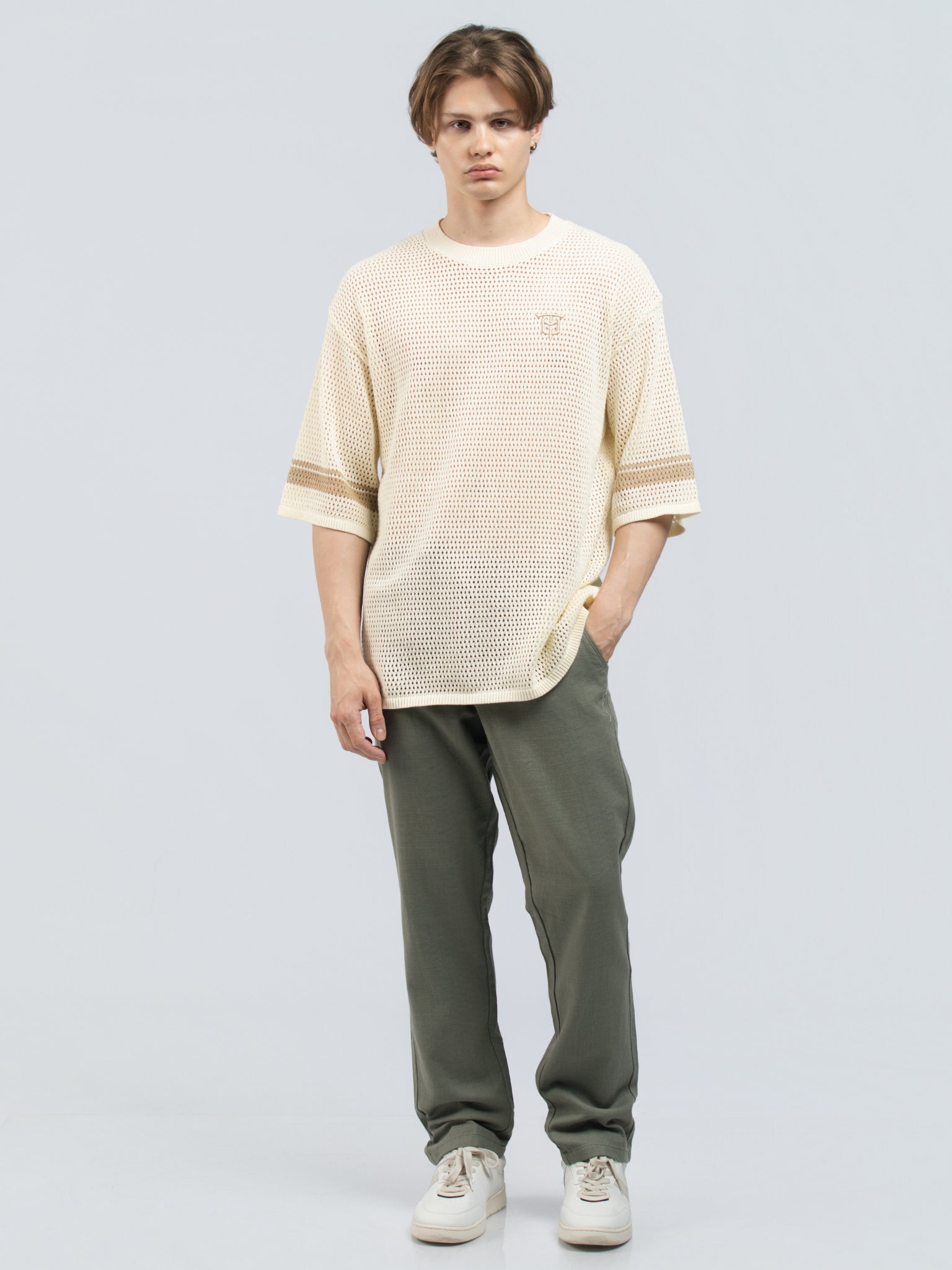 DEEDAT Standard Hem Slim Fit Casual Pant - Olive