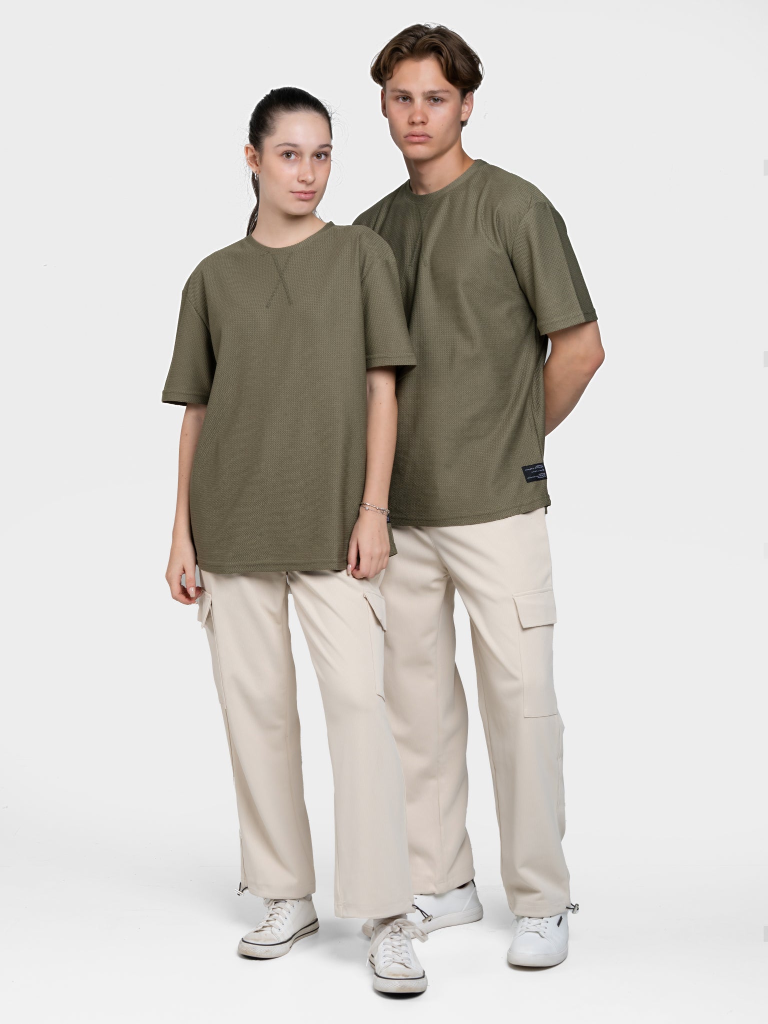 DEEDAT Regular Fit Cargo Pant - Beige