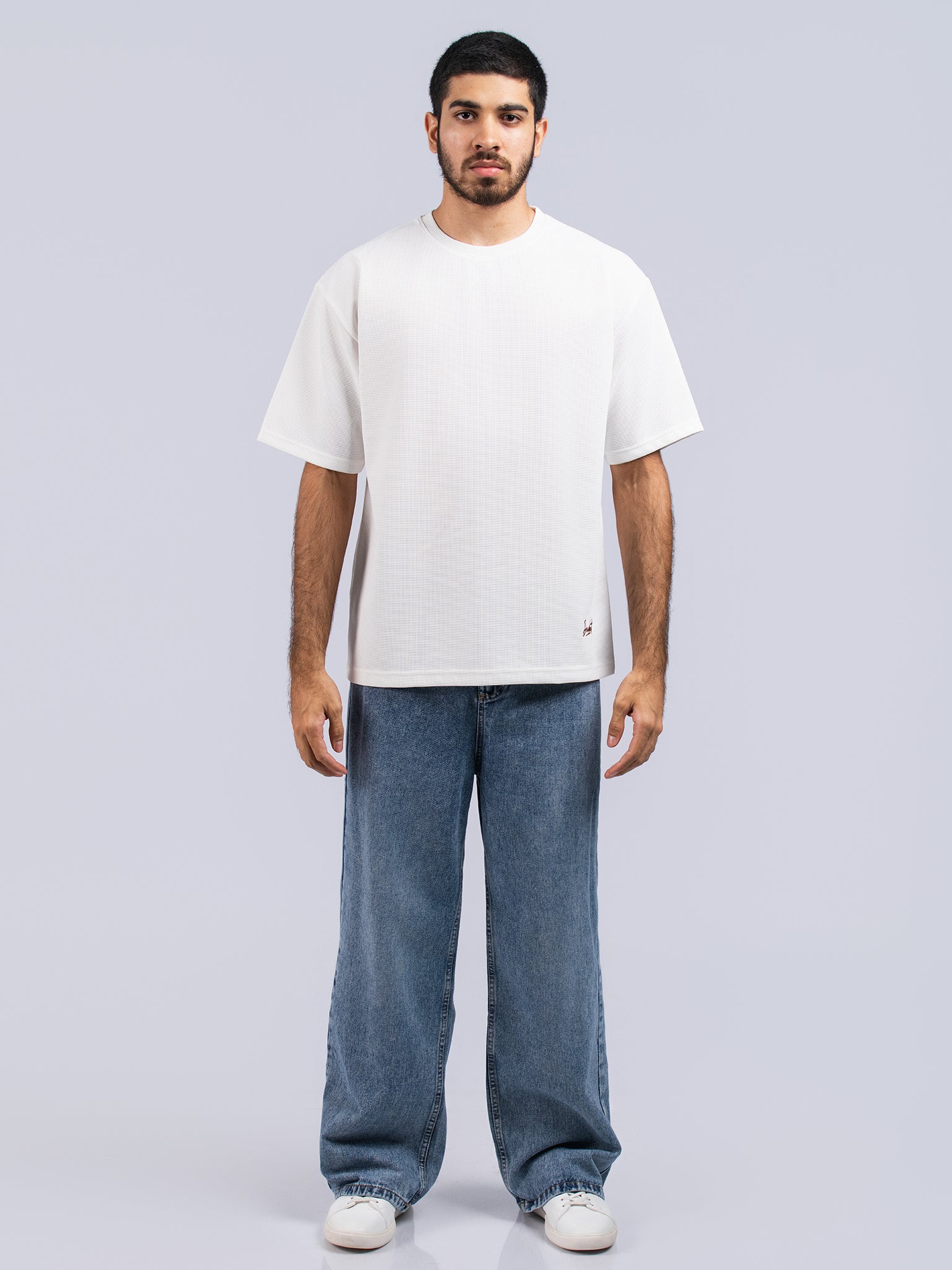 DEEDAT Oversize Jeans - Mid Blue