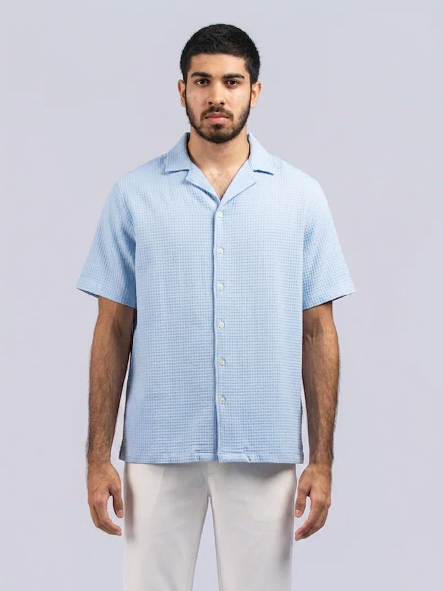 DEEDAT Regular Fit Casual Shirt - Blue