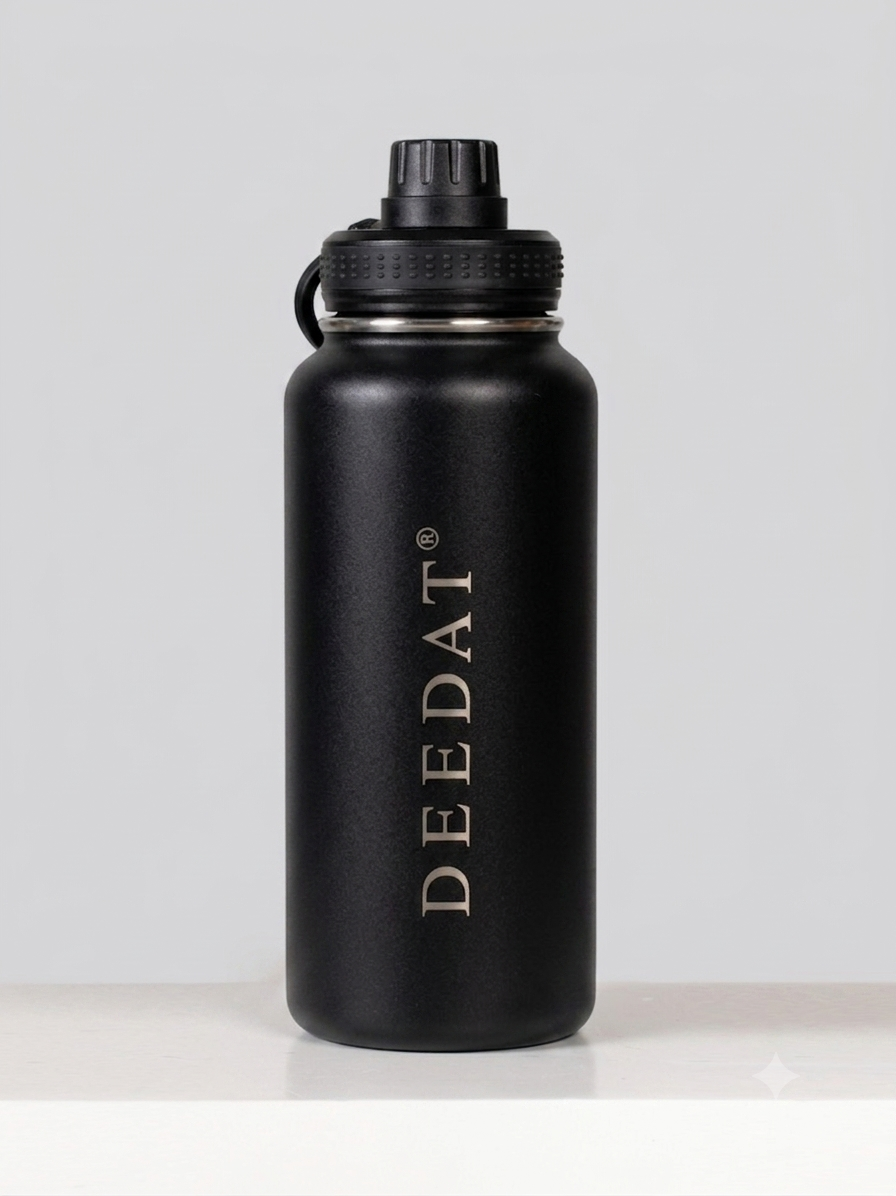DEEDAT Stainless Steel Water Bottle 800 ML - Black