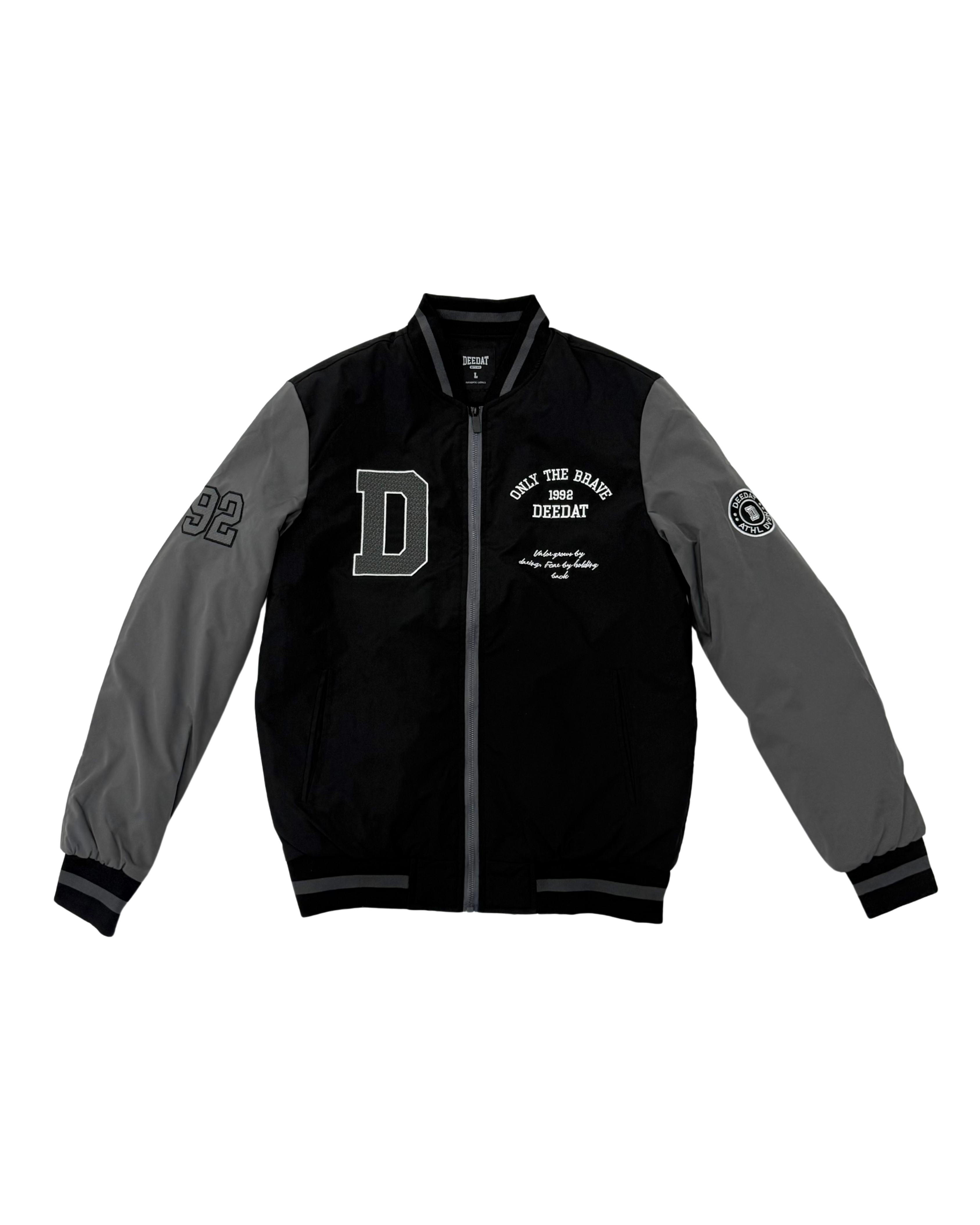 DEEDAT VARSITY Regular Fit Jacket - Black