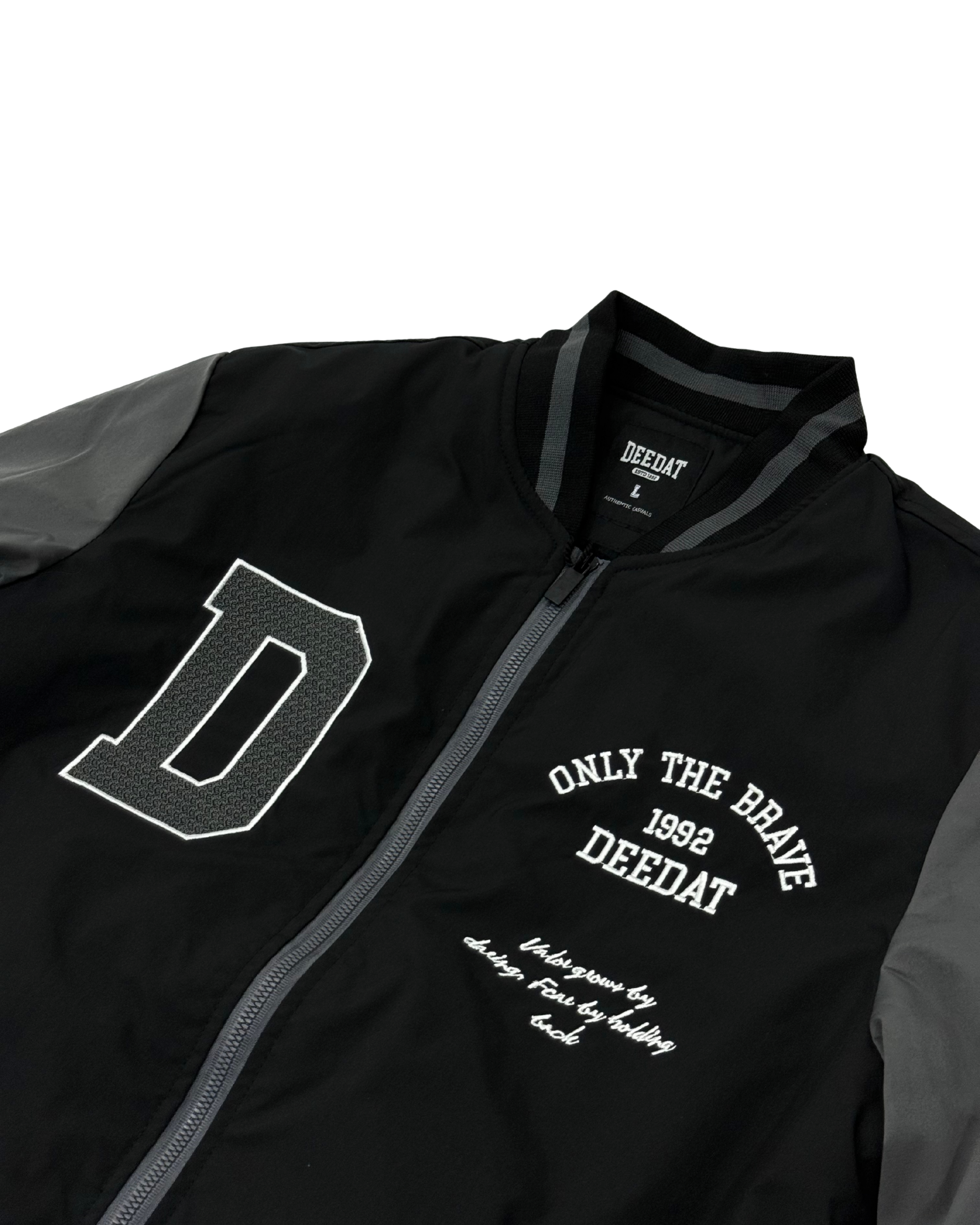 DEEDAT VARSITY Regular Fit Jacket - Black